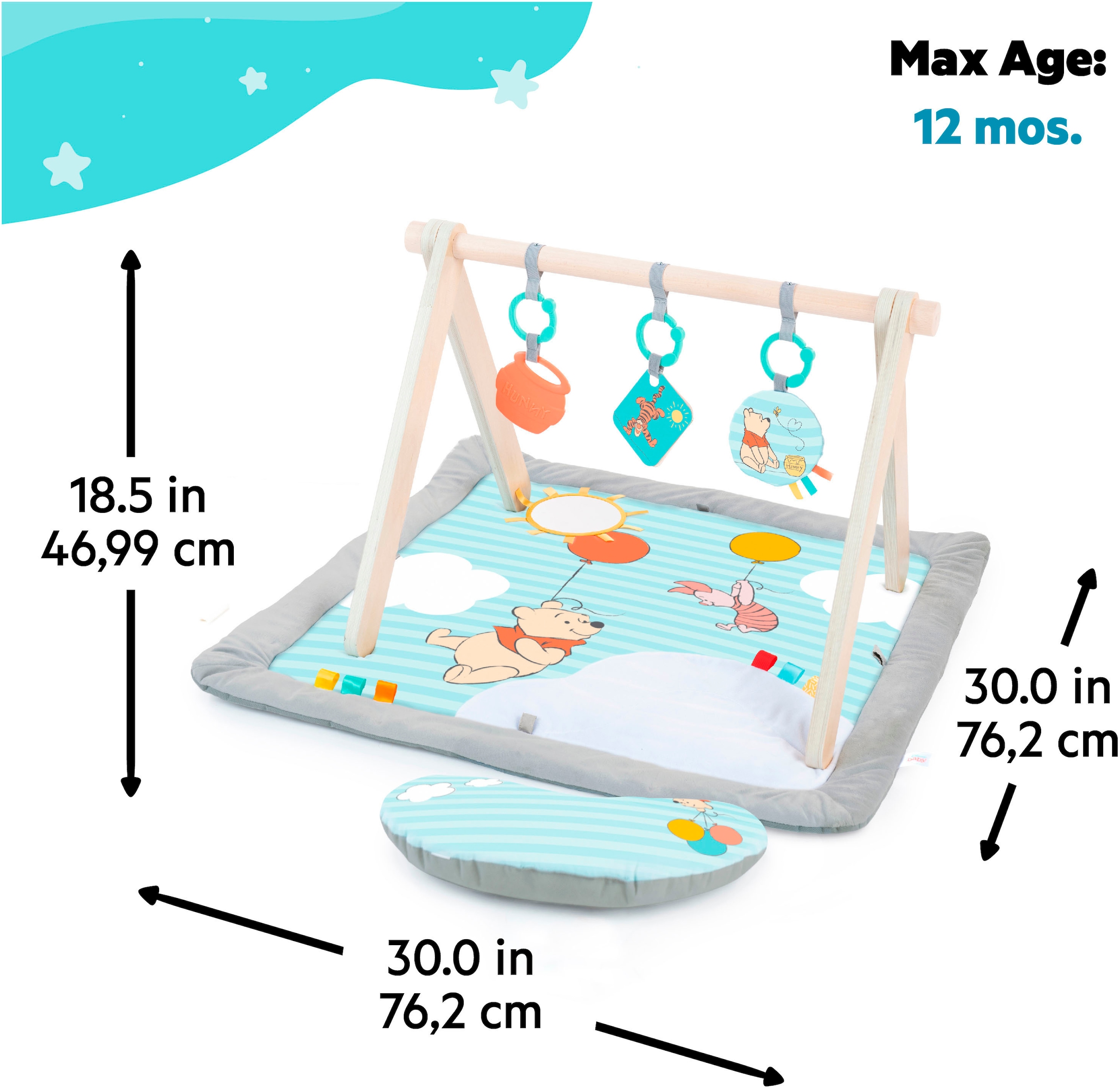 Bright Starts Arche de jeu »WINNIE THE POOH Once Upon a Tummy Time ™ Activity Gym« mit Plüschmatte und Stützkissen