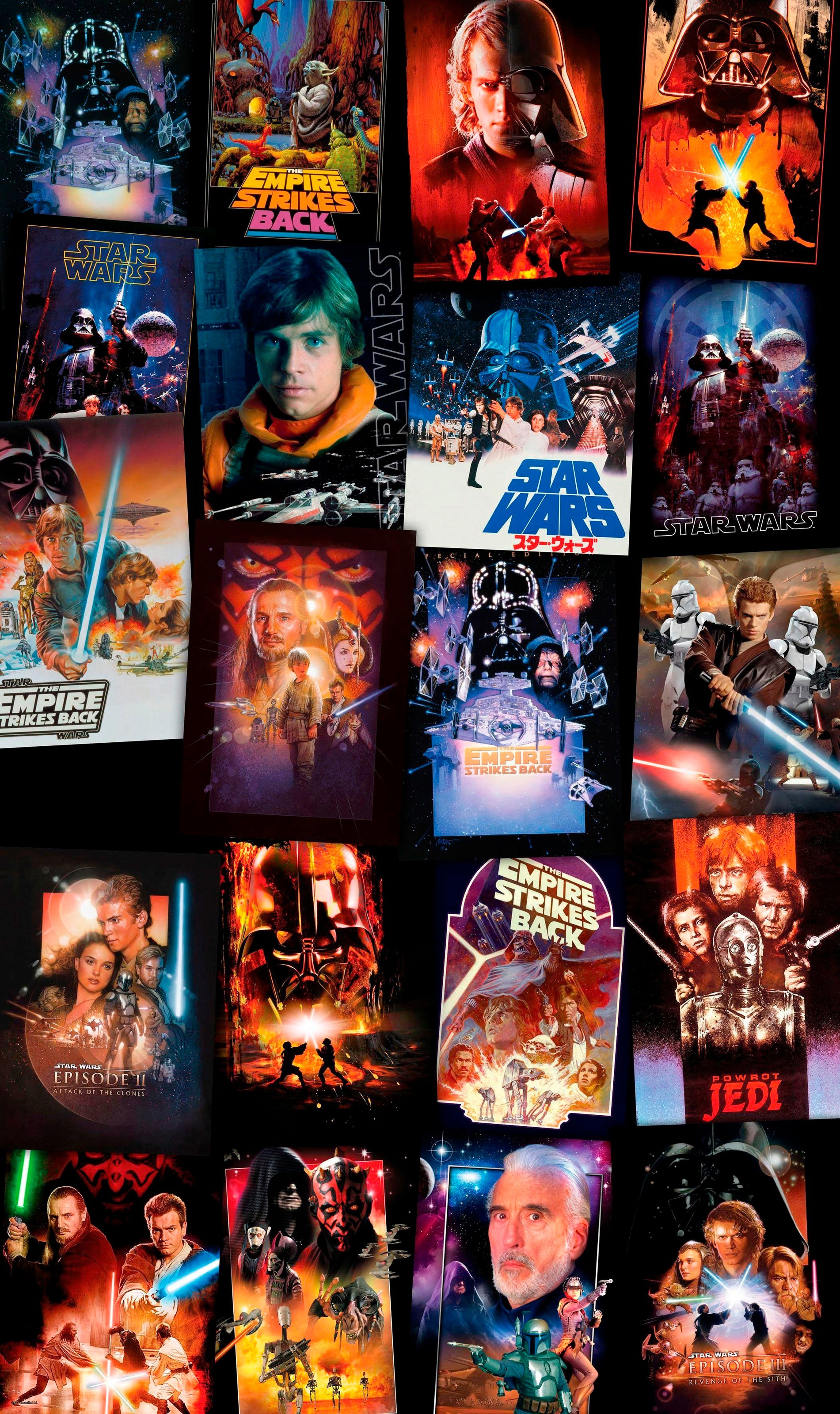 Vliestapete »Star Wars Posters Collage«, 120x200 cm (Breite x Höhe), Vliestapete, 100...