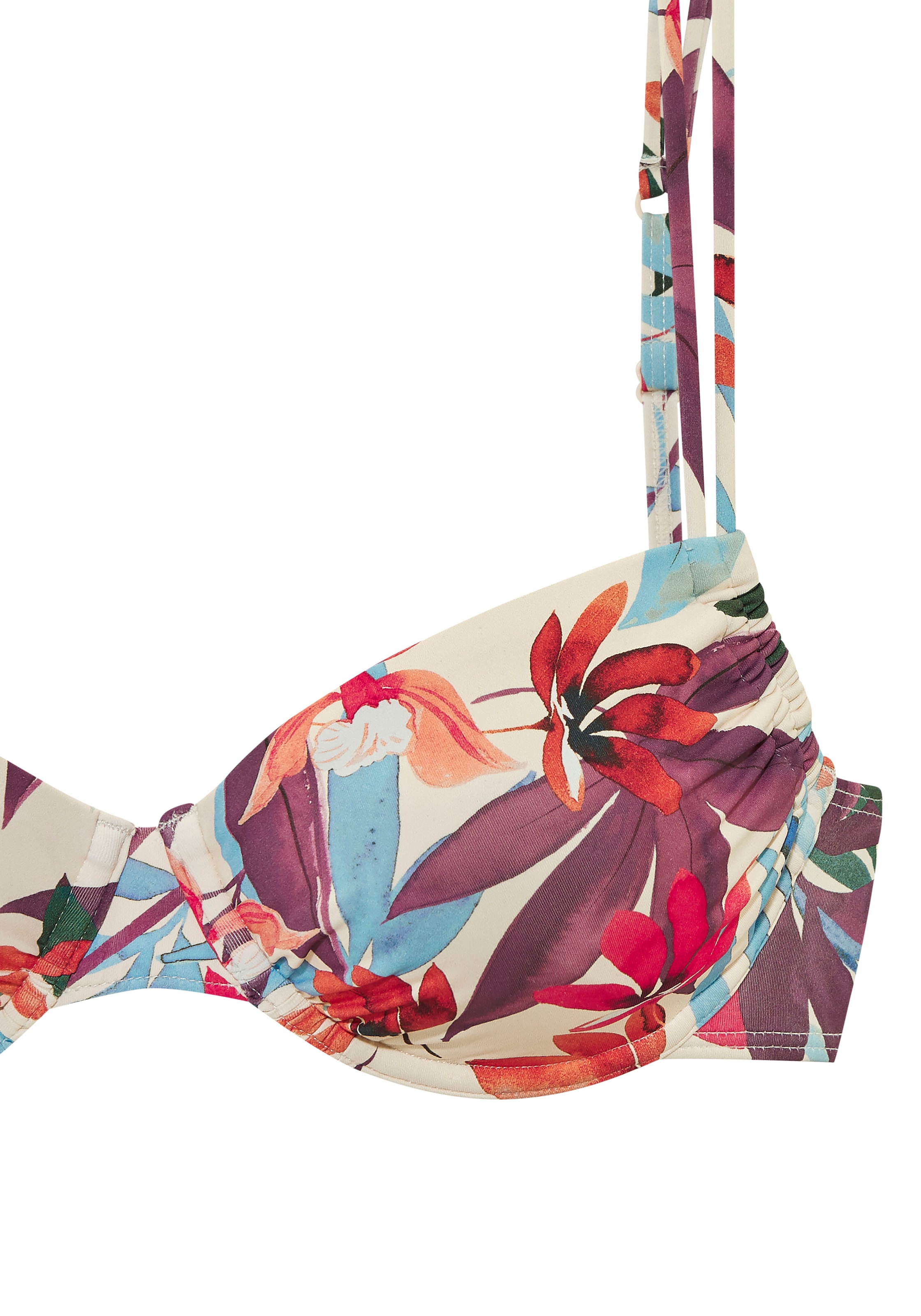 LASCANA Bügel-Bikini-Top »Imani«, mit sommerlichem Blätterprint