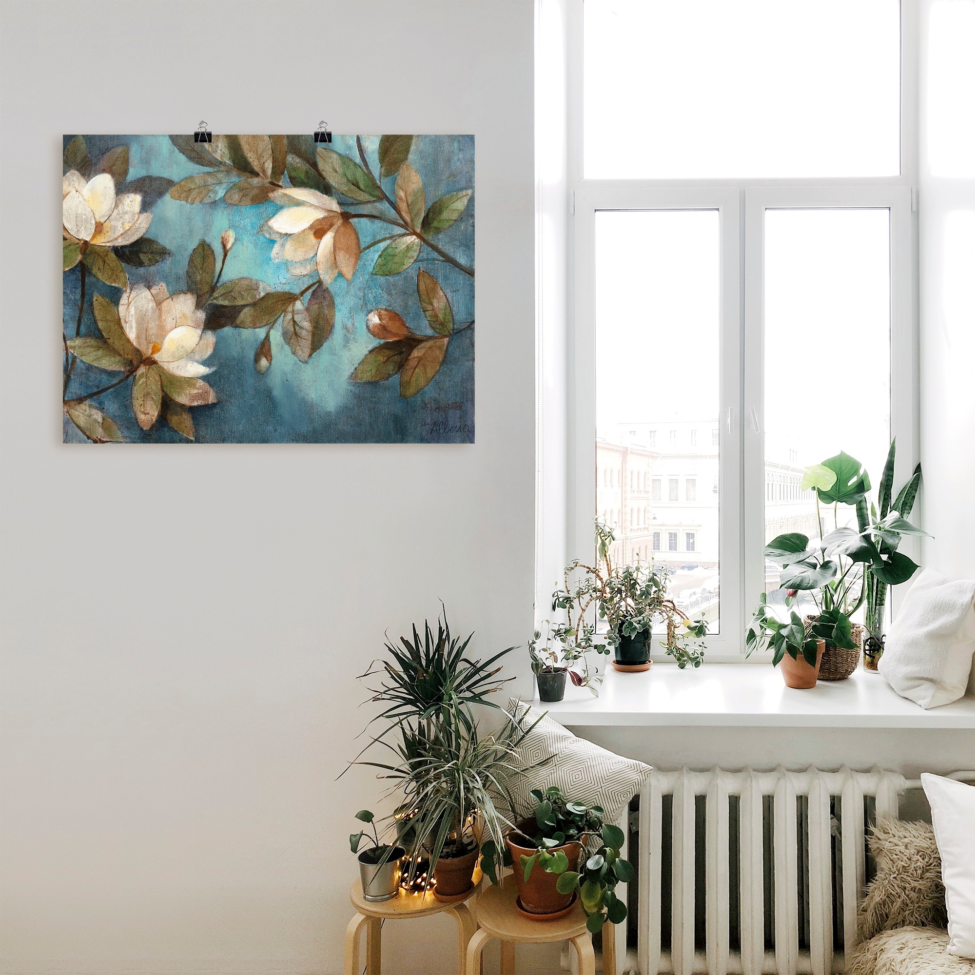 Artland Wandbild »Schwebende Magnolie«, Blumen, (1 St.), als Leinwandbild, Poster, Wandaufkleber in verschied. Grössen