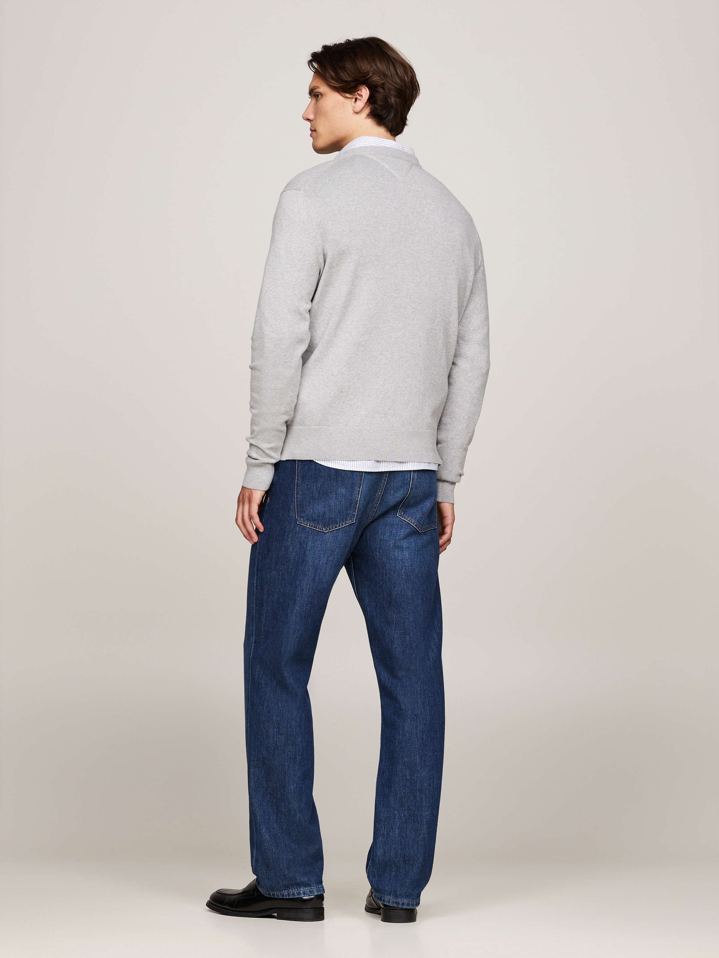 Tommy Hilfiger V-Ausschnitt-Pullover »PIMA ORG CTN CASHMERE V NECK«