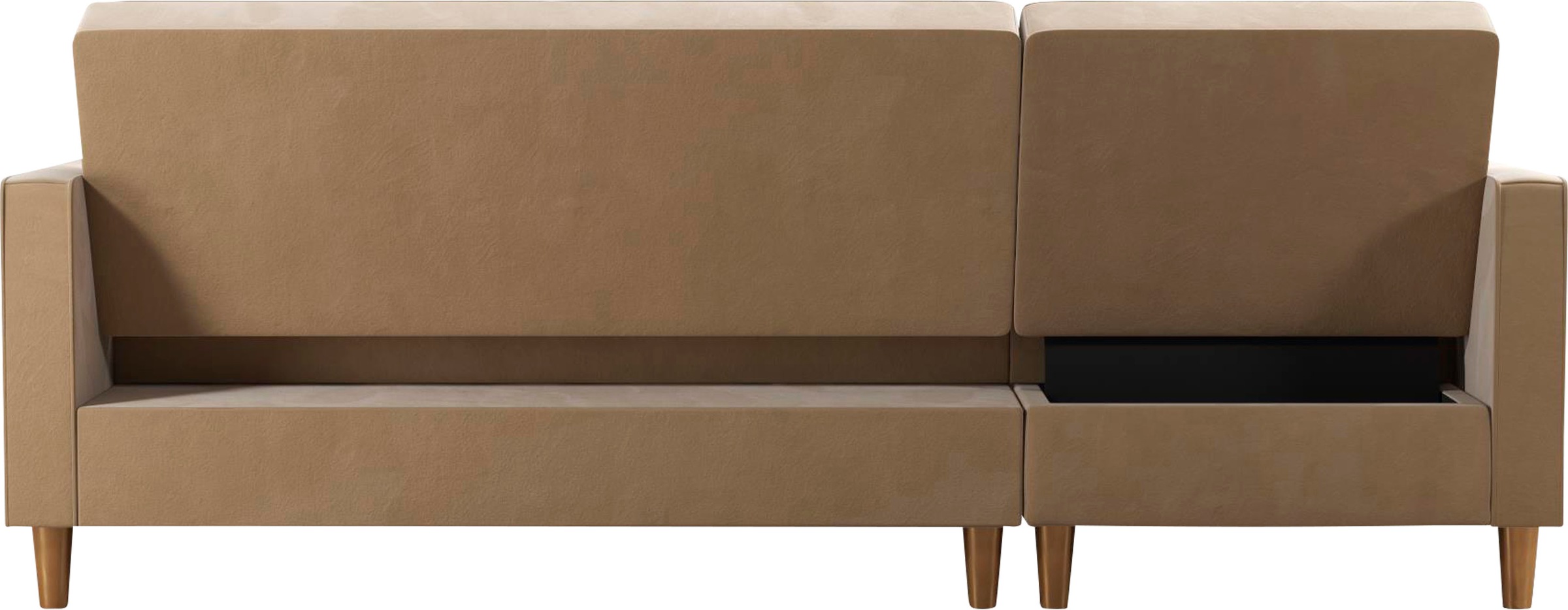 CosmoLiving by Cosmopolitan Ecksofa »Liberty, L-Form,« mit Schlafffunktion, Recamiere beidseitig montierbar, Sitzhöhe 43 cm