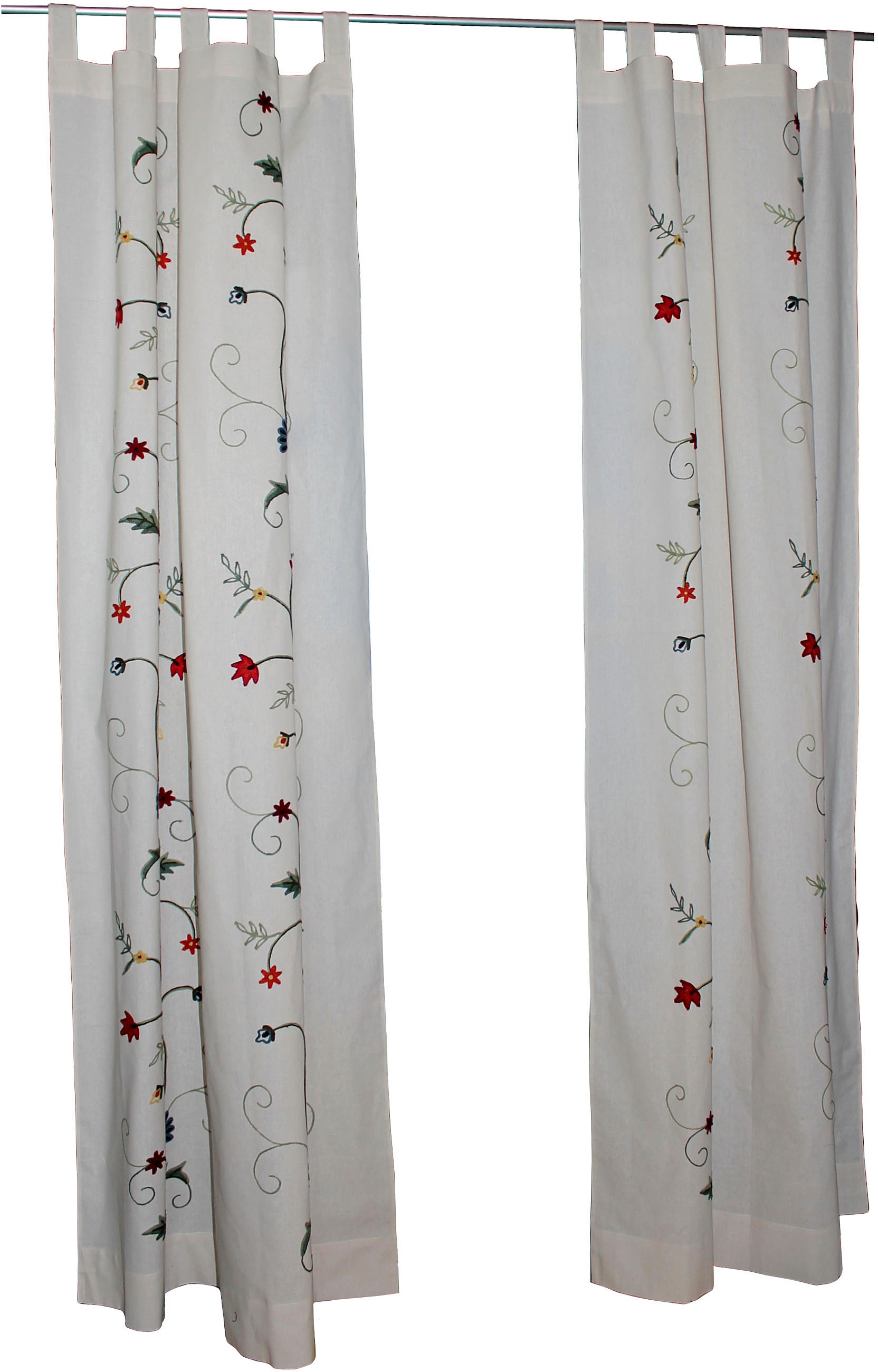 Image of HOSSNER - ART OF HOME DECO Vorhang »Wörthersee«, (1 St.), floraler Shabby-Chic in Bahnen-Optik bei Ackermann Versand Schweiz