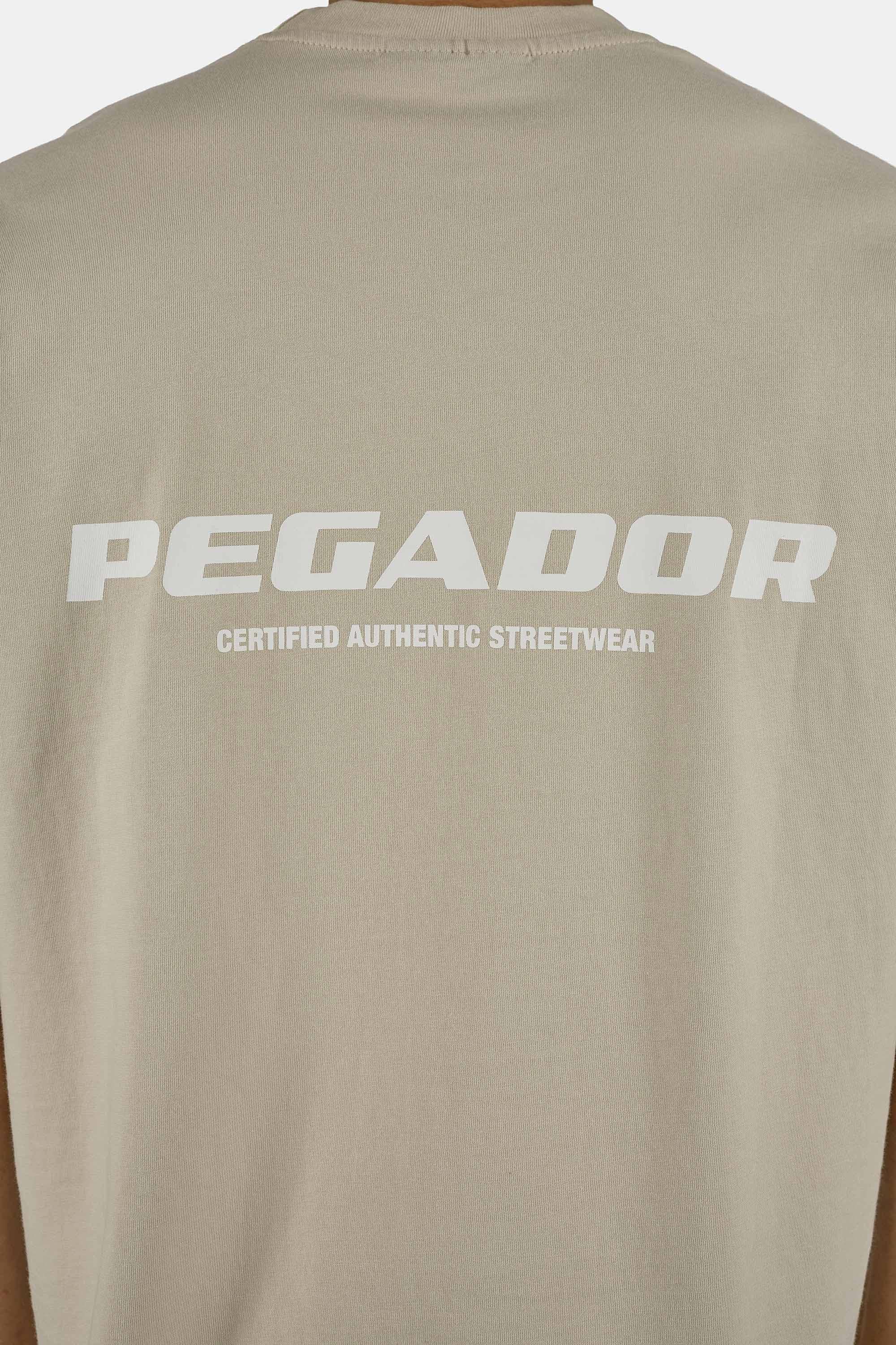 PEGADOR Rundhalsshirt »COLNE LOGO OVERSIZED TEE« Baumwolle, oversize