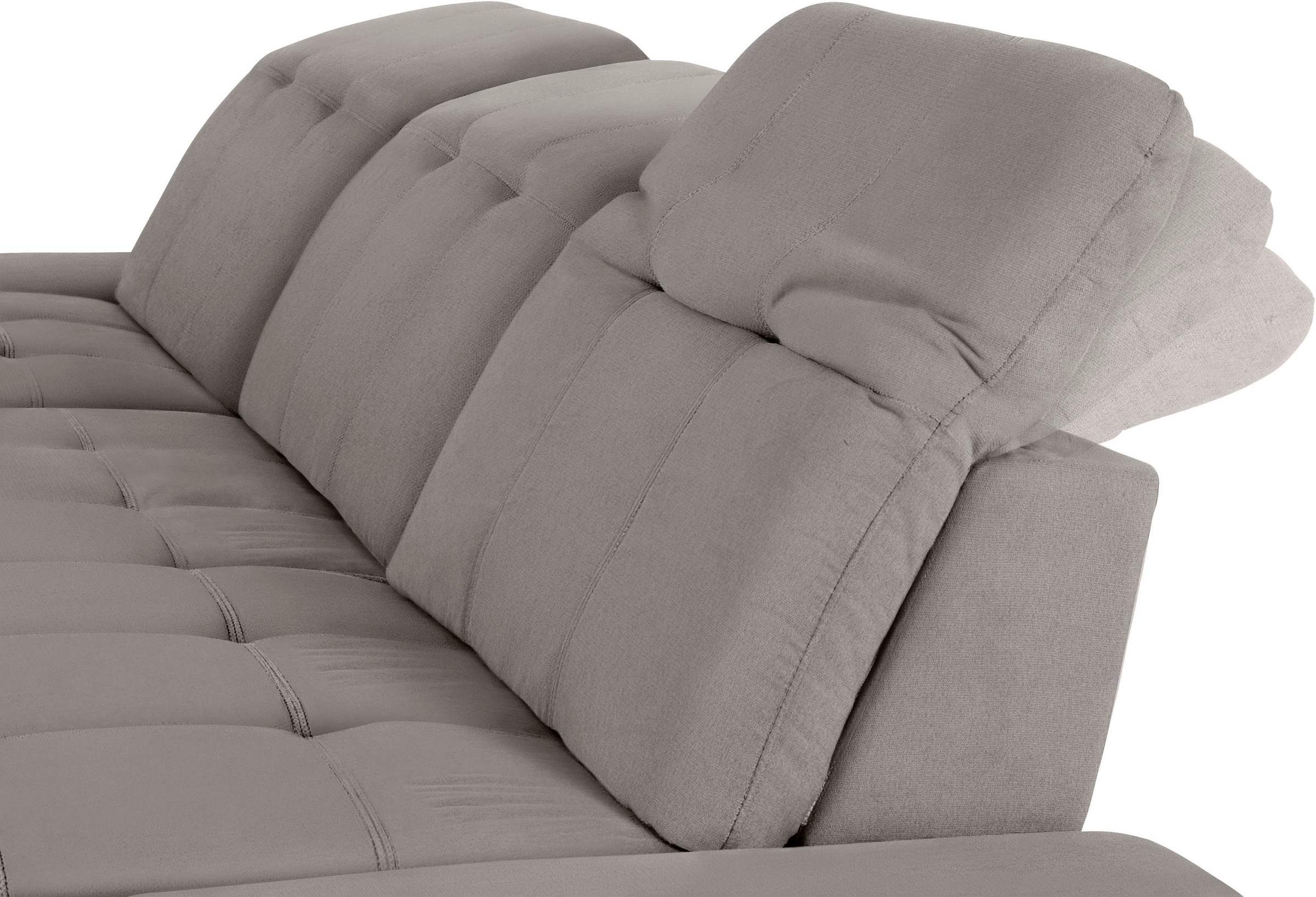 COTTA Ecksofa »Holiday L-Form mit Sitztiefen-, Armteil- und Kopfteilverstellung«, wahlweise mit Bettfunktion & Bettkasten