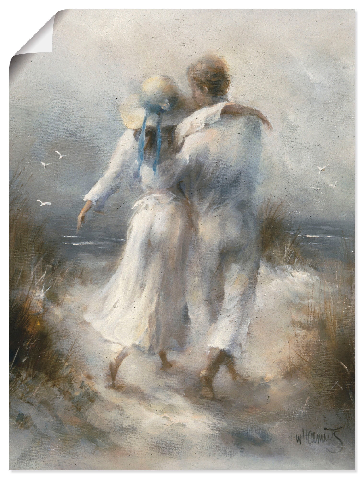 Image of Artland Wandbild "Romantik" Paar 1 Stk. tlg. als Leinwandbild, Poster in verschied. Grössen