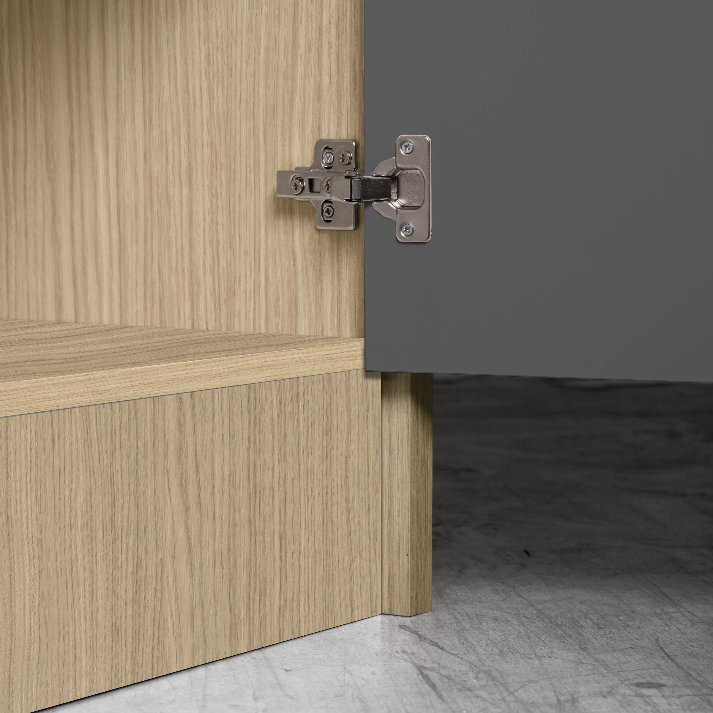 KOCHSTATION Küchenzeile »Luna, Küchenblock, Kücheninsel, Hängeschrank, Made in Italy« 3er-Set, Metallgriffe, Soft-Close-Funktion, inklusive Spüle