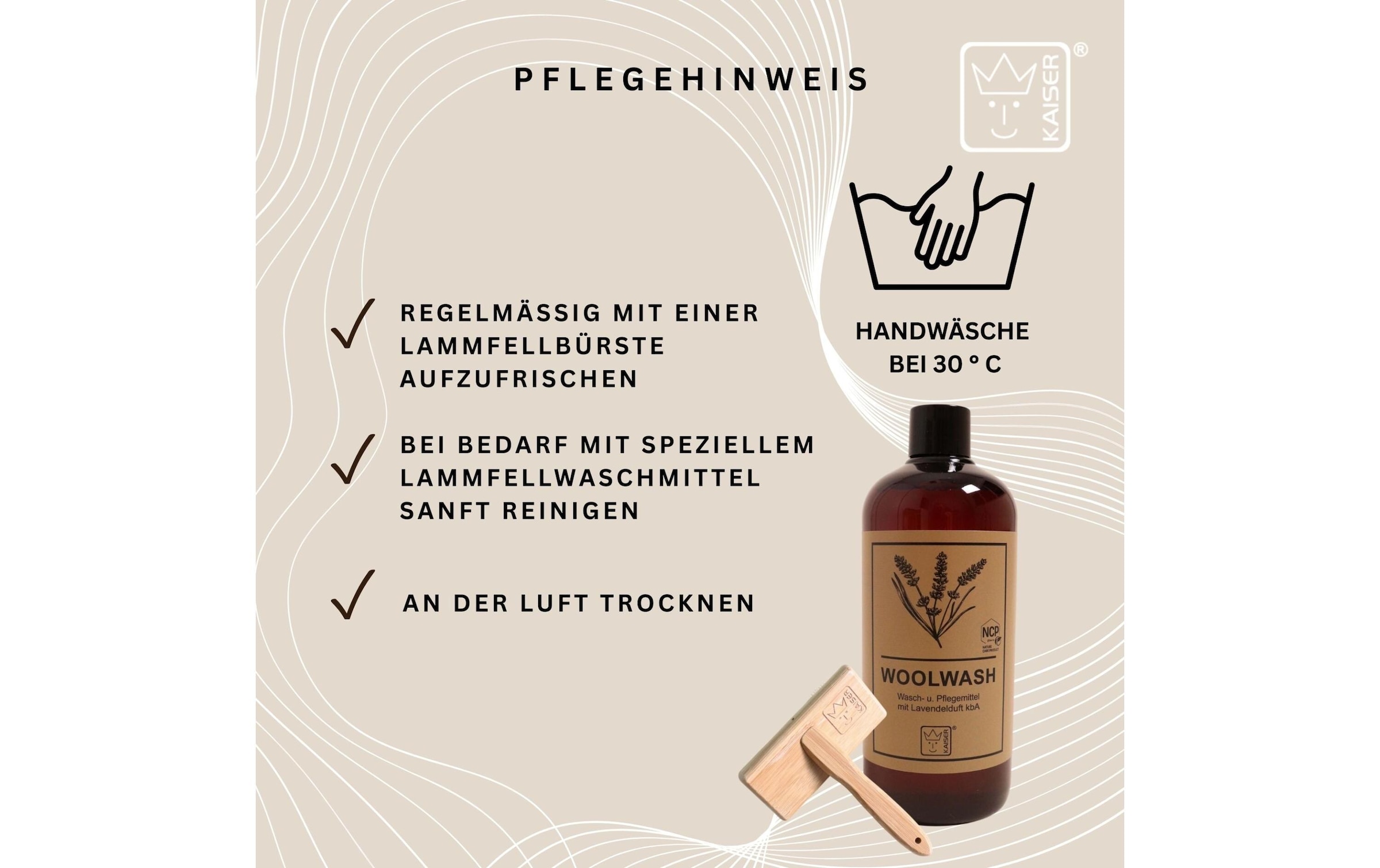 Kaiser Chauffe-mains pour poussette »Lammfell Big Sand«