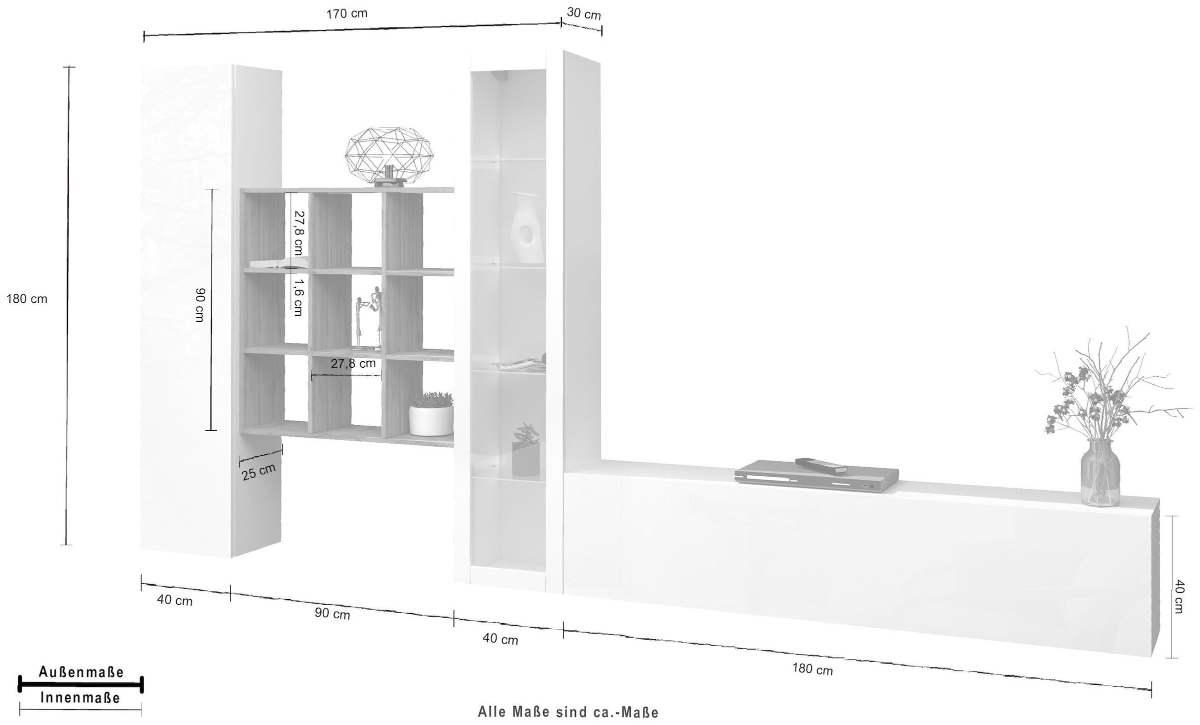Home affaire Wohnwand »Maruska« 1 Stk. tlg.
