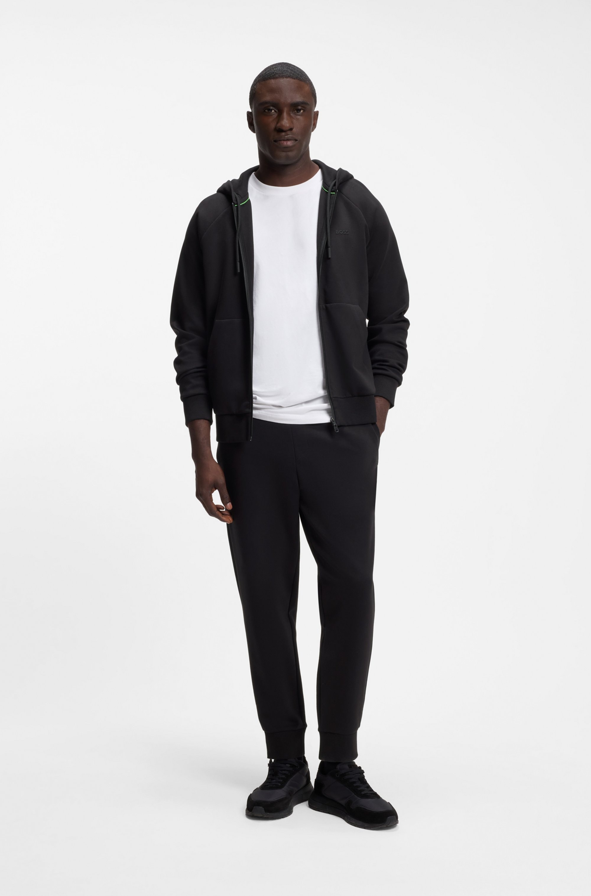 BOSS GREEN Sweat à capuche »Saggy« Regular Fit, poche kangourou, mélange de coton