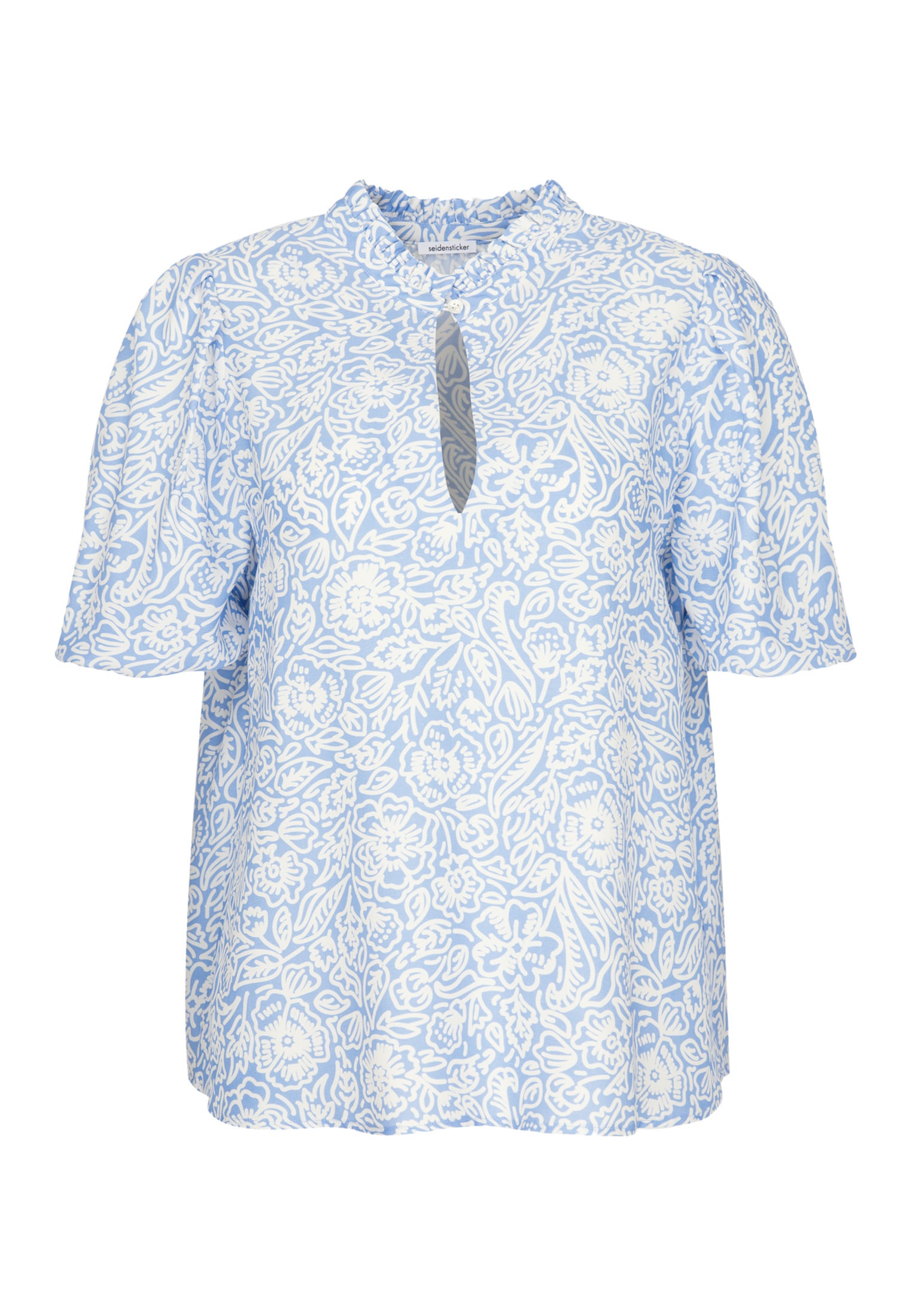 seidensticker Chemisier à chemise »Schwarze Rose« 1/2 Rundhals Floral