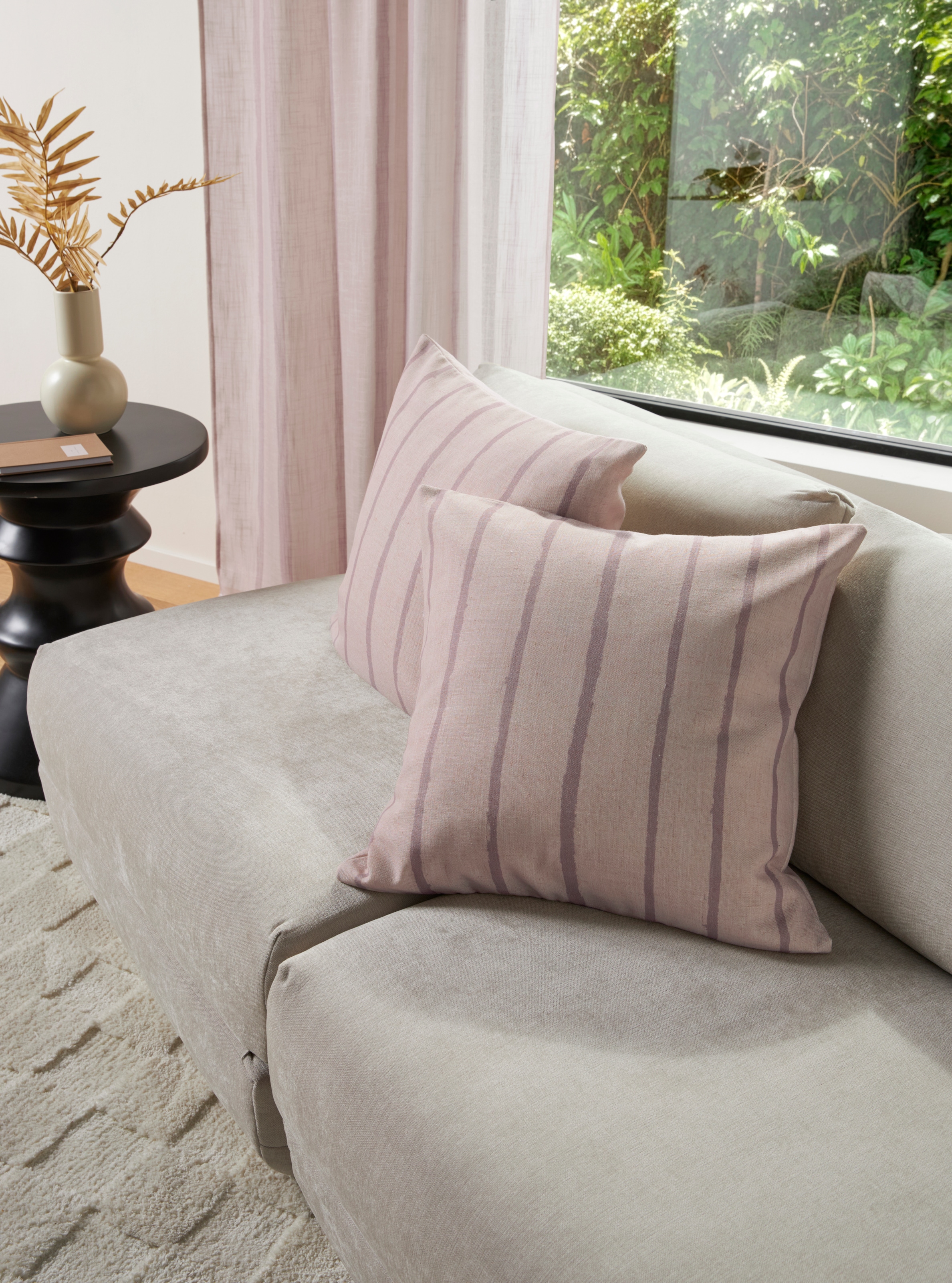 LeGer Home by Lena Gercke Dekokissen »Zayla« Edler Leinenlook, Kissenhülle & Reissverschluss, ohne Füllung, 50x50cm,