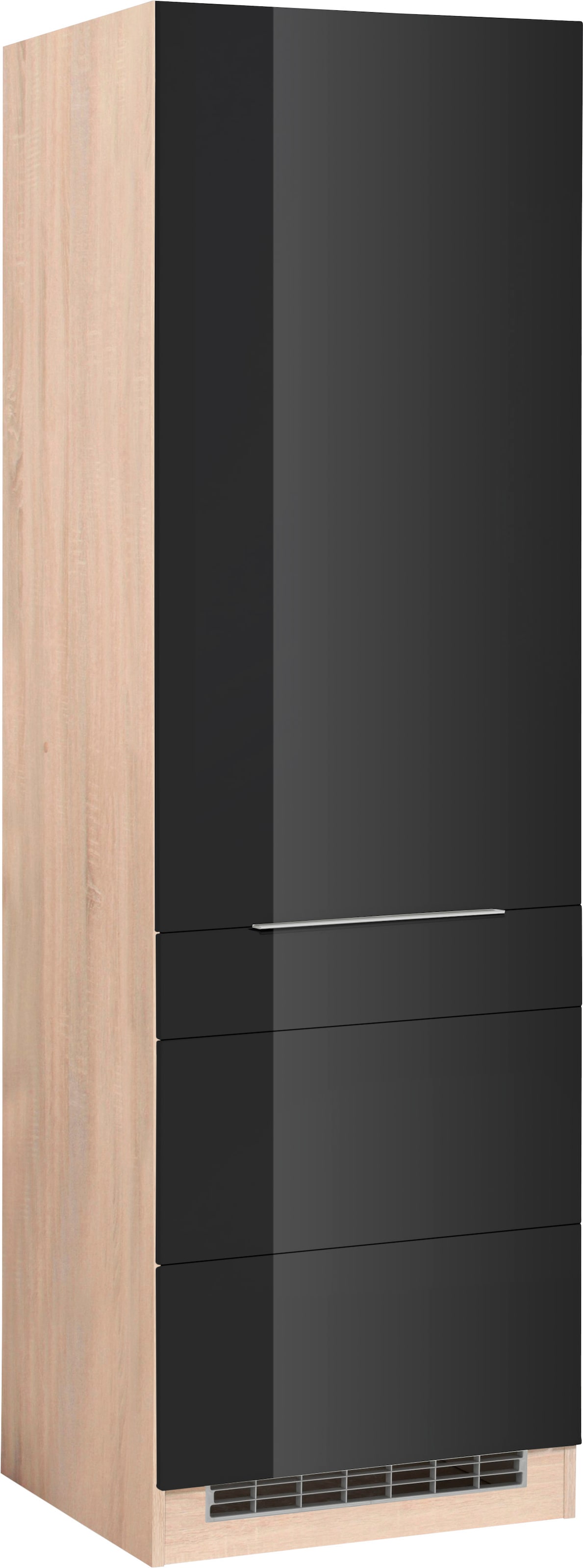 Image of KOCHSTATION Kühlumbauschrank "KS-Brindisi" 60 cm breit, 200 cm hoch, hochwertige MDF Fronten