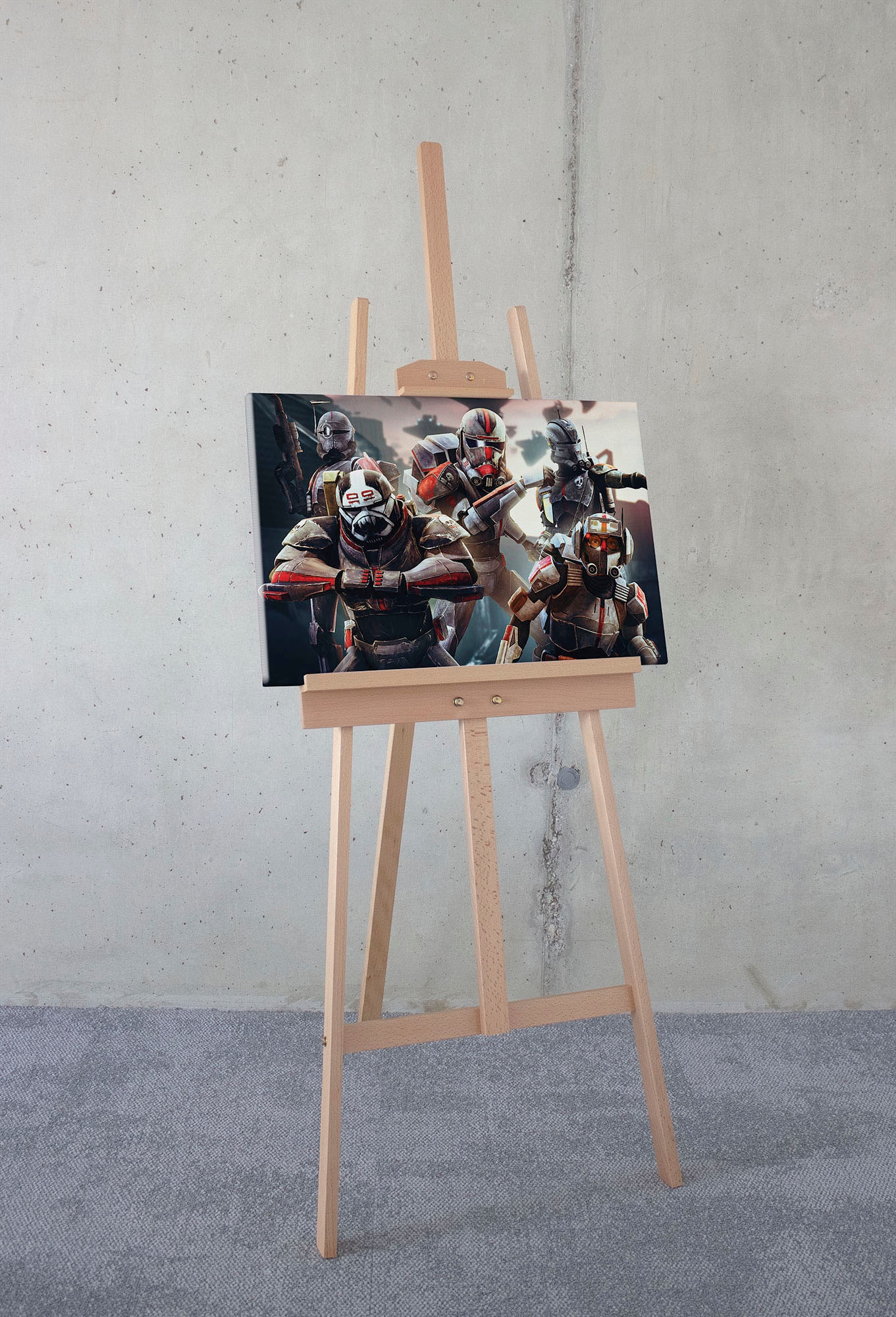 Image of Komar Leinwandbild "Star Wars Bad Batch Ready to Fight - Grösse 60 x 40 cm" Disney 60 x 40 cm (Breite x Höhe), 1 Stk. tlg. Keilrahmenbild mit Echtholzrahmen, Kinderzimmer