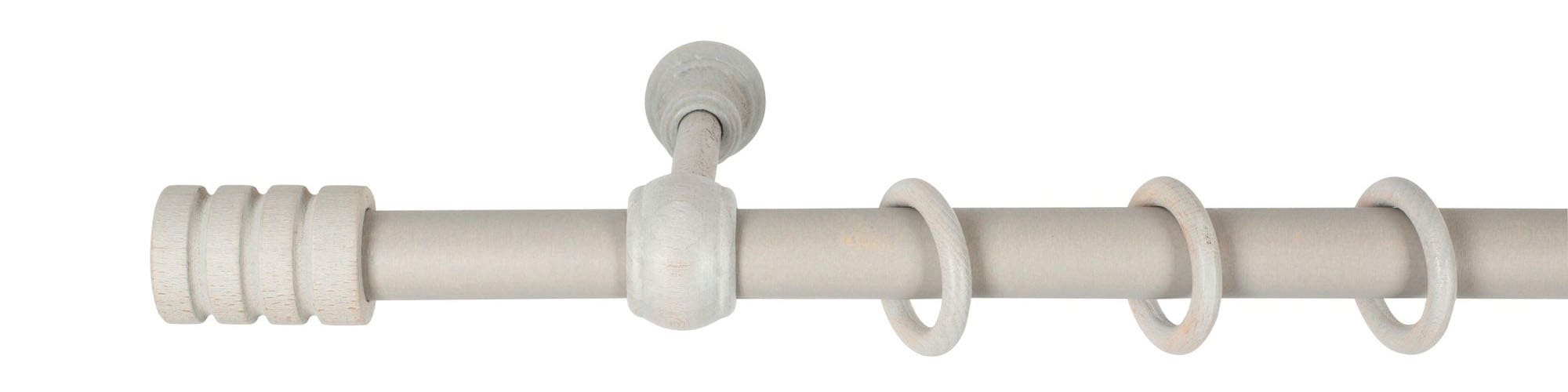 SN DECO GROUP Gardinenstange »Pisa«, 1 läufig-läufig, Fixmass, 28 mm, Holz, verschiedene Längen und Farben, Komplettset