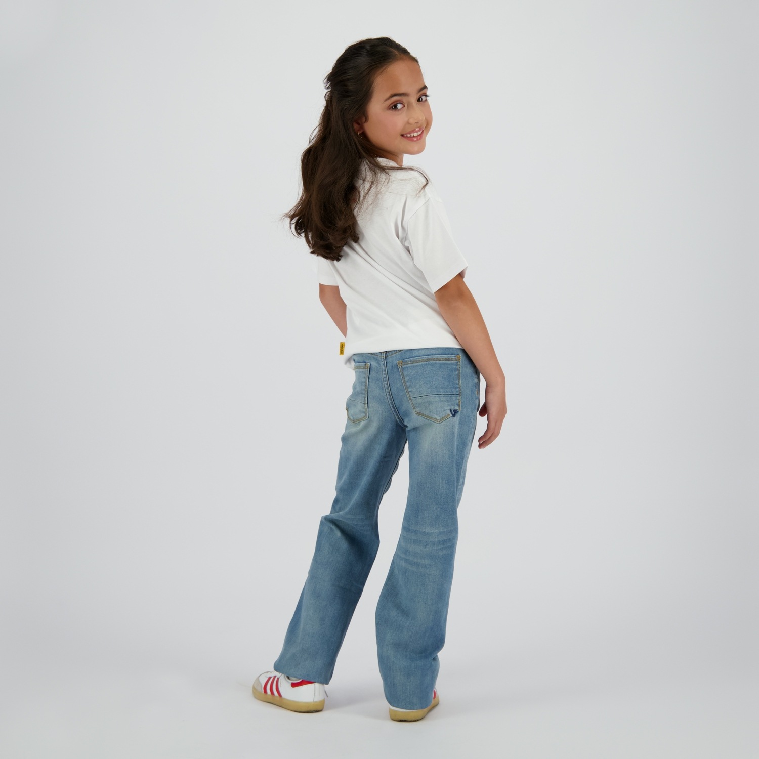 Vingino Jeans droit style 5 poches, avec stretch, pour filles