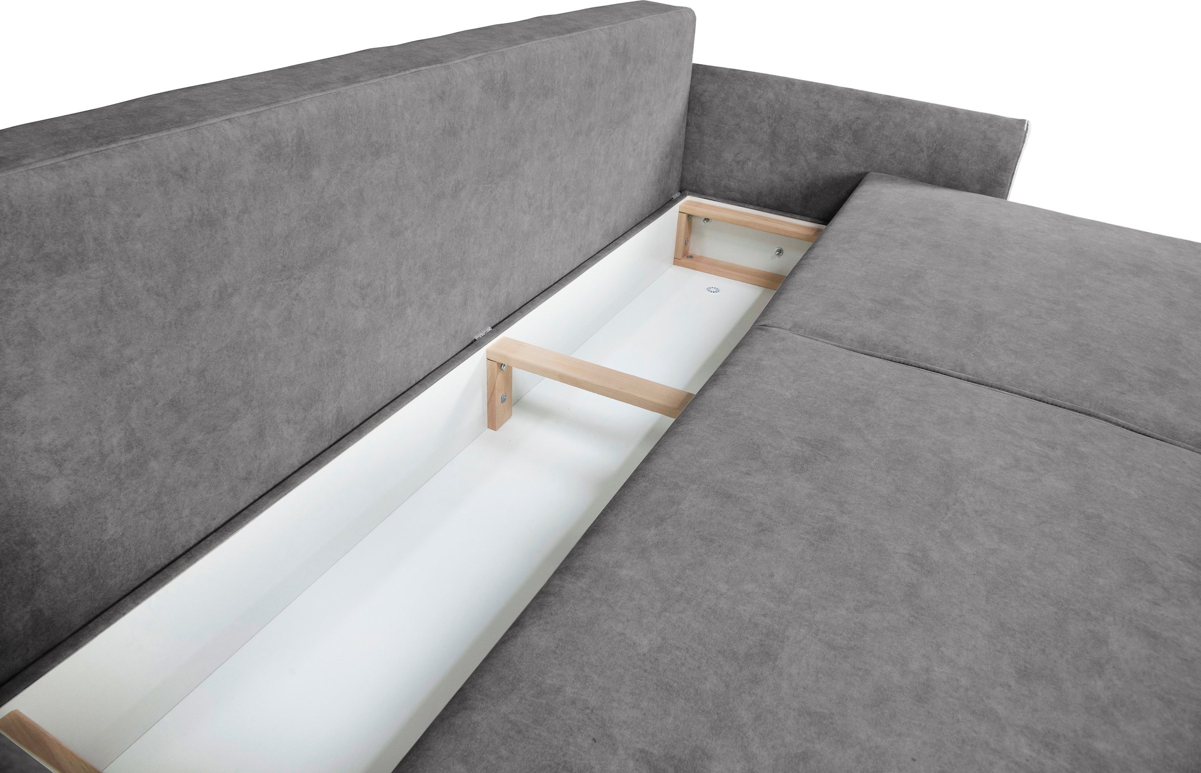 Home affaire 3-Sitzer »TRIPLO optionale Schlafsofa mit Bettkasten, Masse B/T/H: 215/100/89 cm«, Wahlweise Bettfunktion - Liegefläche 145x191 cm, Rücken-, Zierkissen