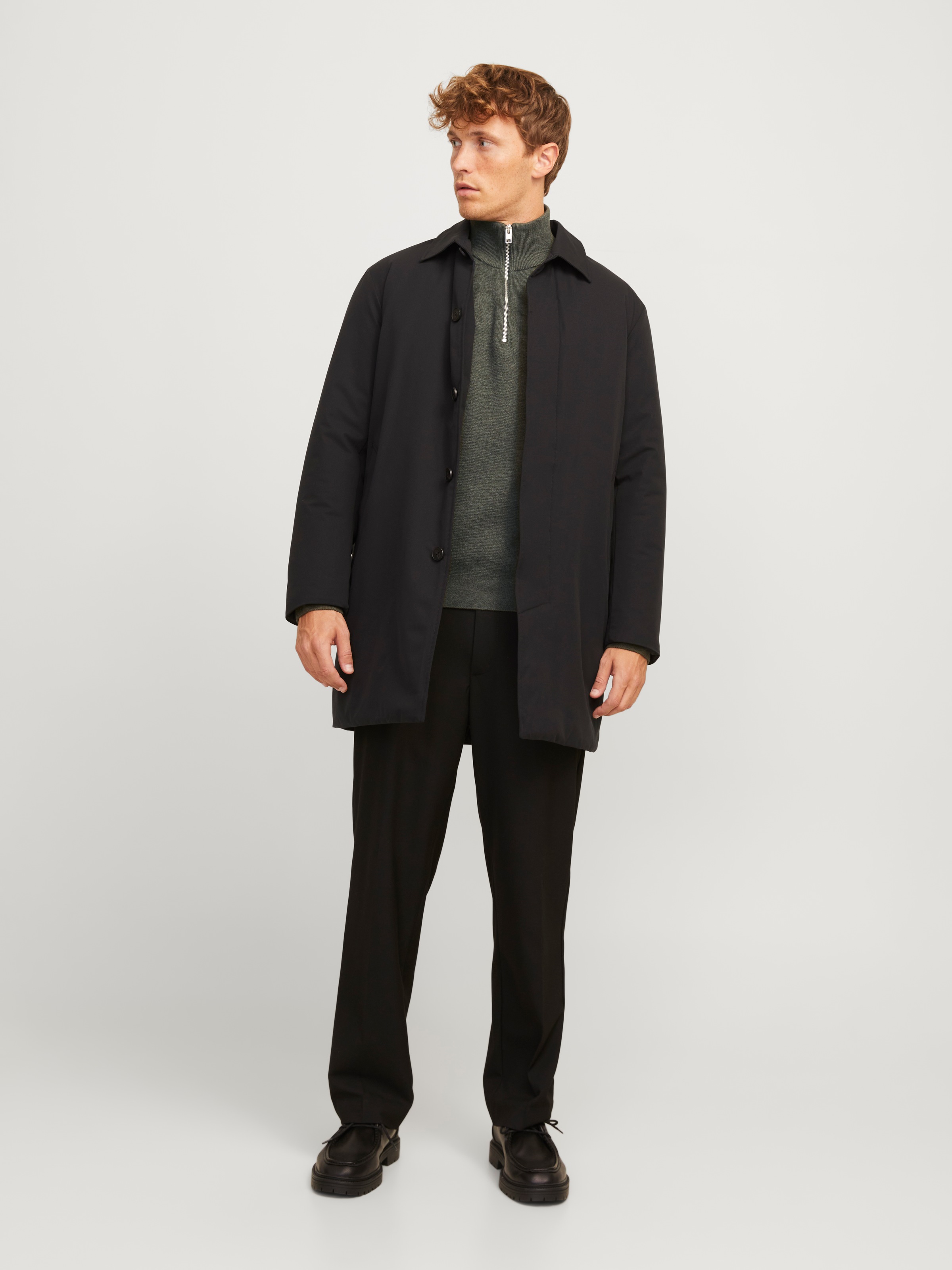 Jack & Jones Troyer »JPRBLAMILANO STITCH KNIT HALF ZIP SN«, mit kurzem Reissverschluss