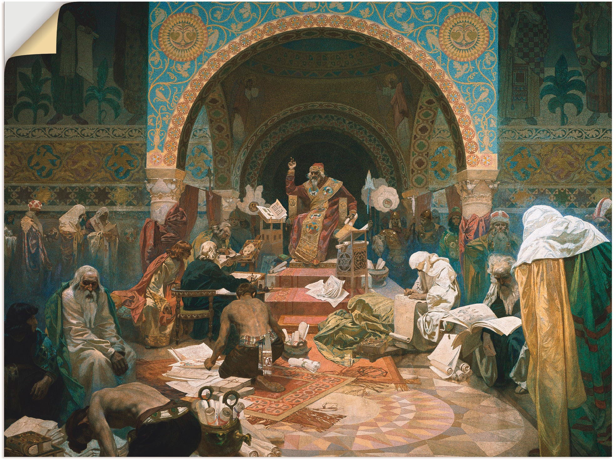 Image of Artland Wandbild »Das slawische Epos: Zar Simon Bulgarien«, historische Ereignisse, (1 St.), in vielen Grössen & Produktarten - Alubild / Outdoorbild für den Aussenbereich, Leinwandbild, Poster, Wandaufkleber / Wandtattoo auch für Badezimmer geeignet bei 