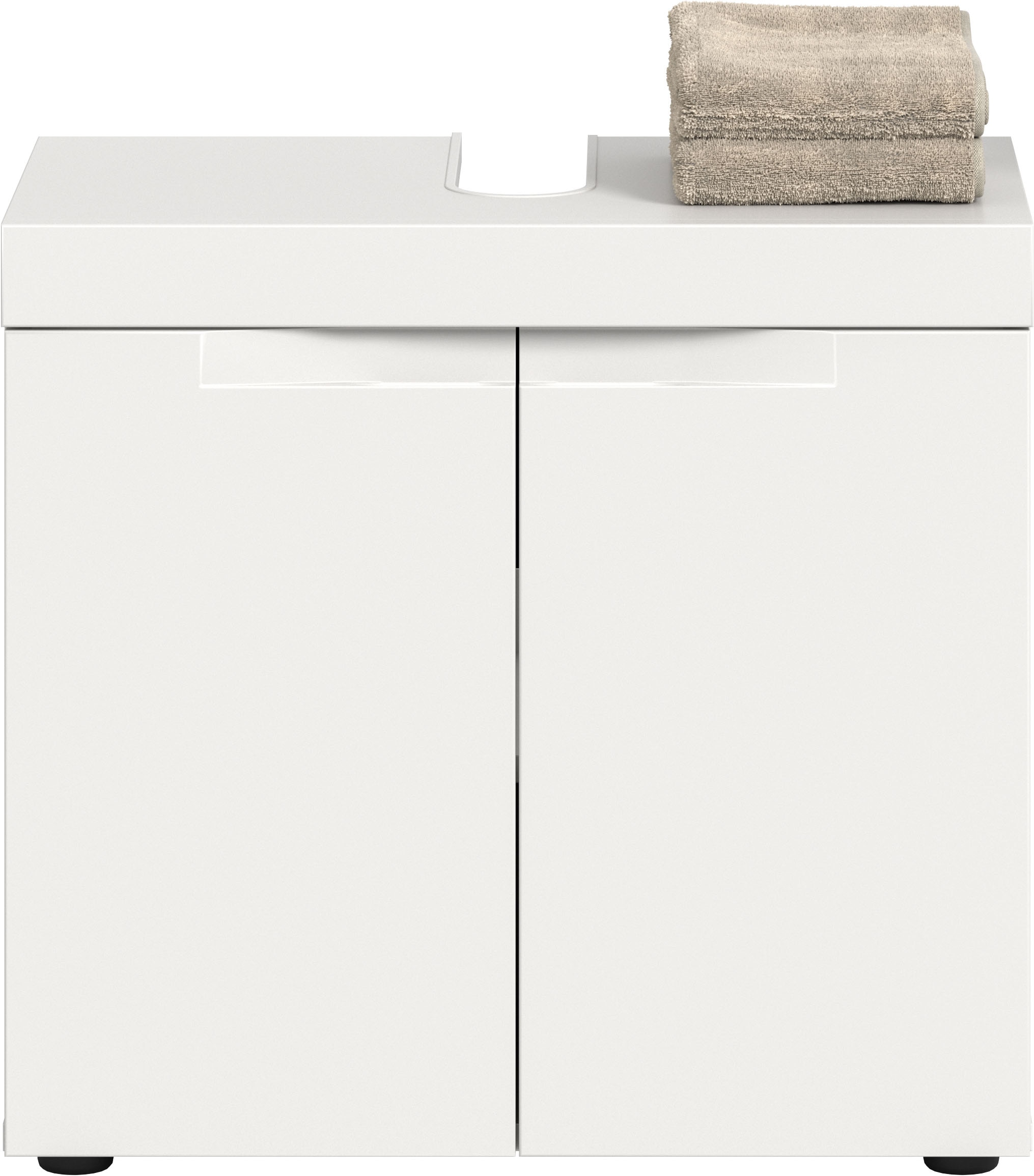 GOODproduct Waschbeckenunterschrank »MAOI, Breite 60cm, 2 Türen, 2 Fächer, 1 Einlegeboden« Badezimmerschrank, Unterschrank, Kommode, WBU, Bad, Badezimmer