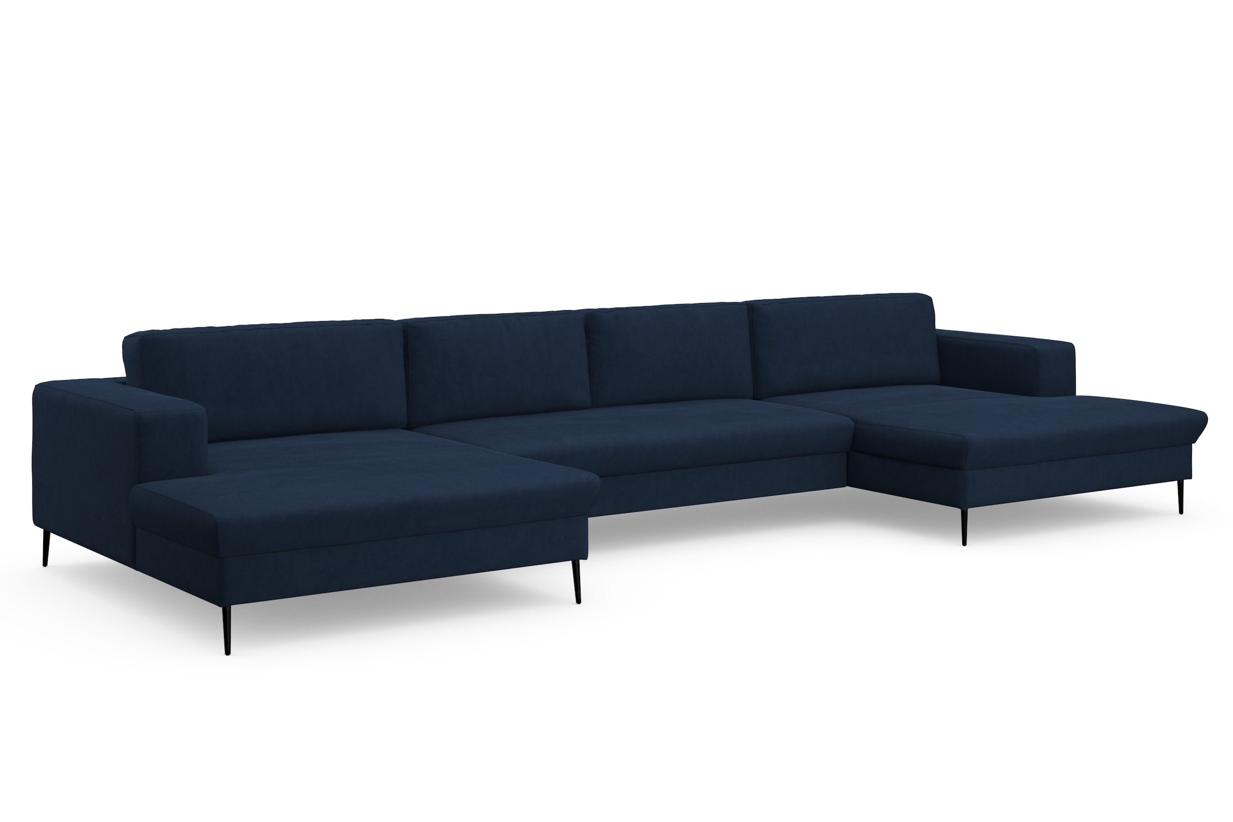 DOMO collection Wohnlandschaft »Modica U-Form«, XXL, in moderner Optik mit, 2 grosszügigen Recamieren, auch in Cord