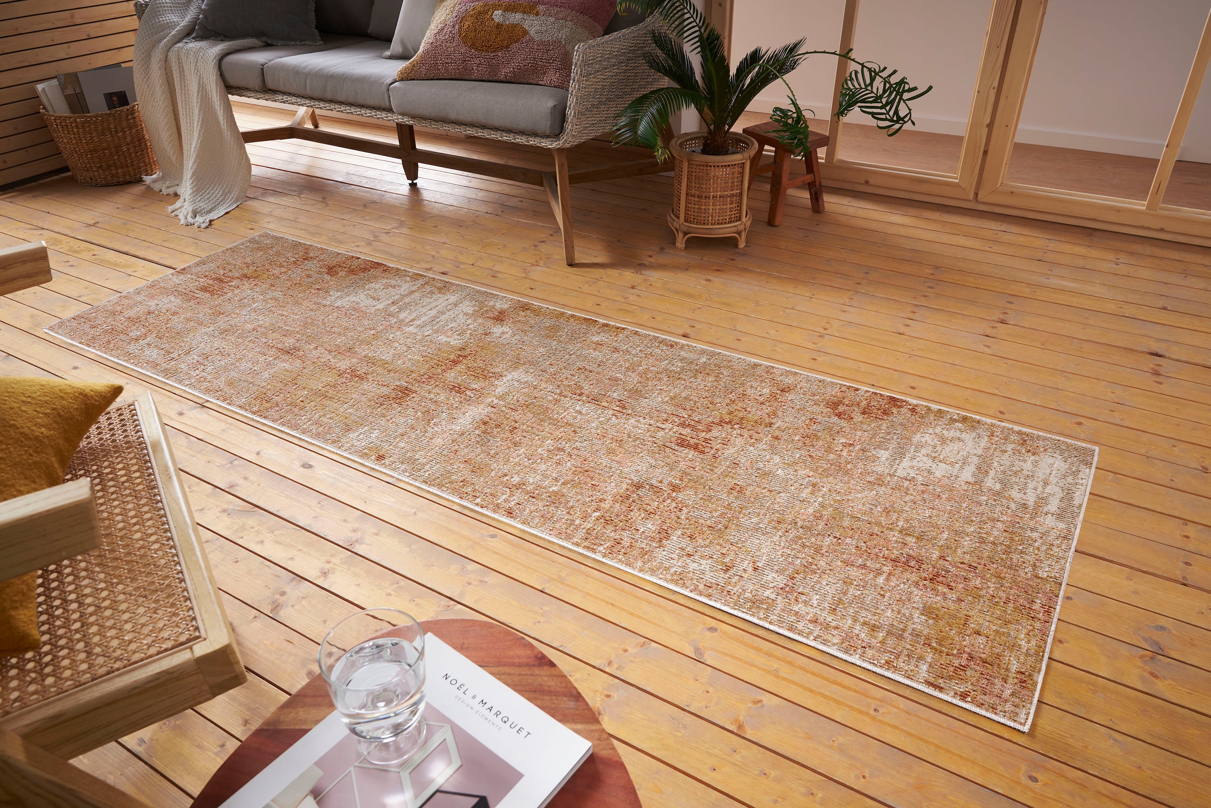Image of HANSE Home "Gizeh" rechteckig 3 mm Höhe In-& Outdoor, Läufer, Wetterfest, Balkon, Wohnzimmer, Orient