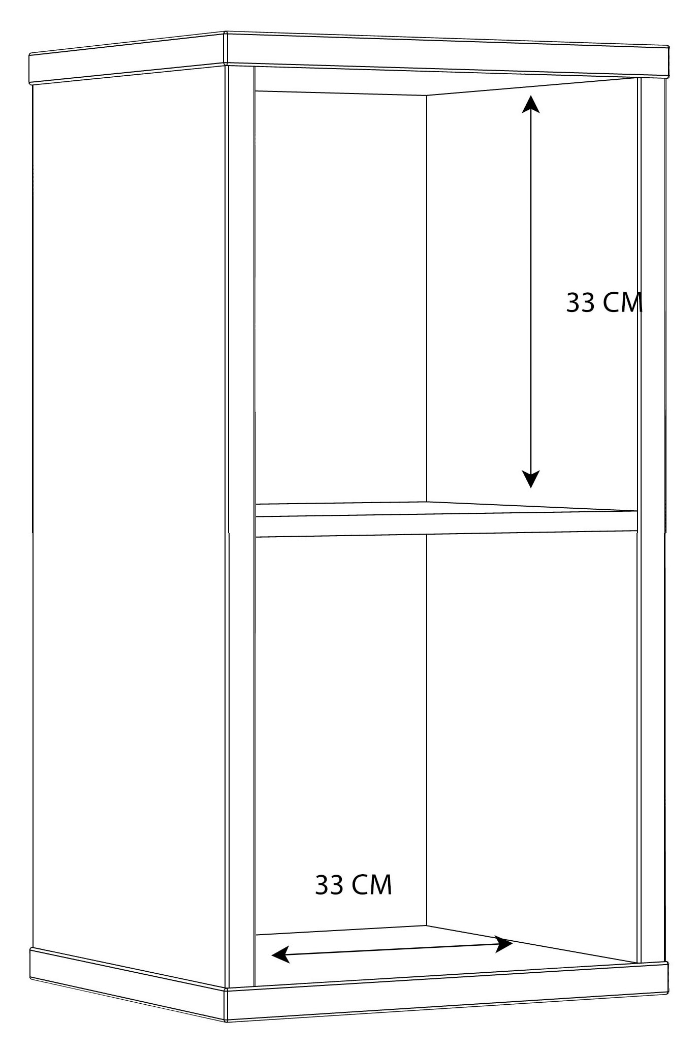 FORTE Standregal »Mauro« Regal mit 2 Fächern, B/H/T 38,2x72,9x32,9 cm, langlebige Beschichtung