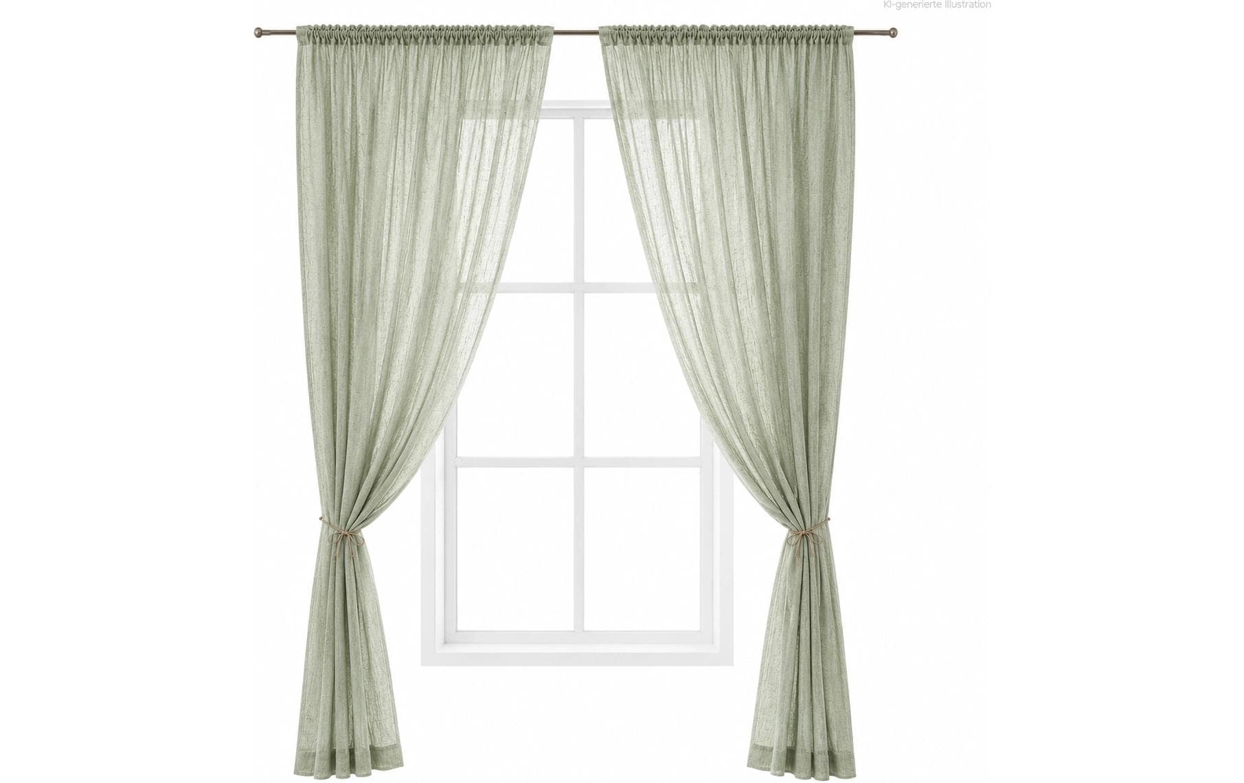 Urbanara Rideau »2er-Set Mafalda Nova 140 cm x 245 cm« Ruban plissé 2 cuis tlg.