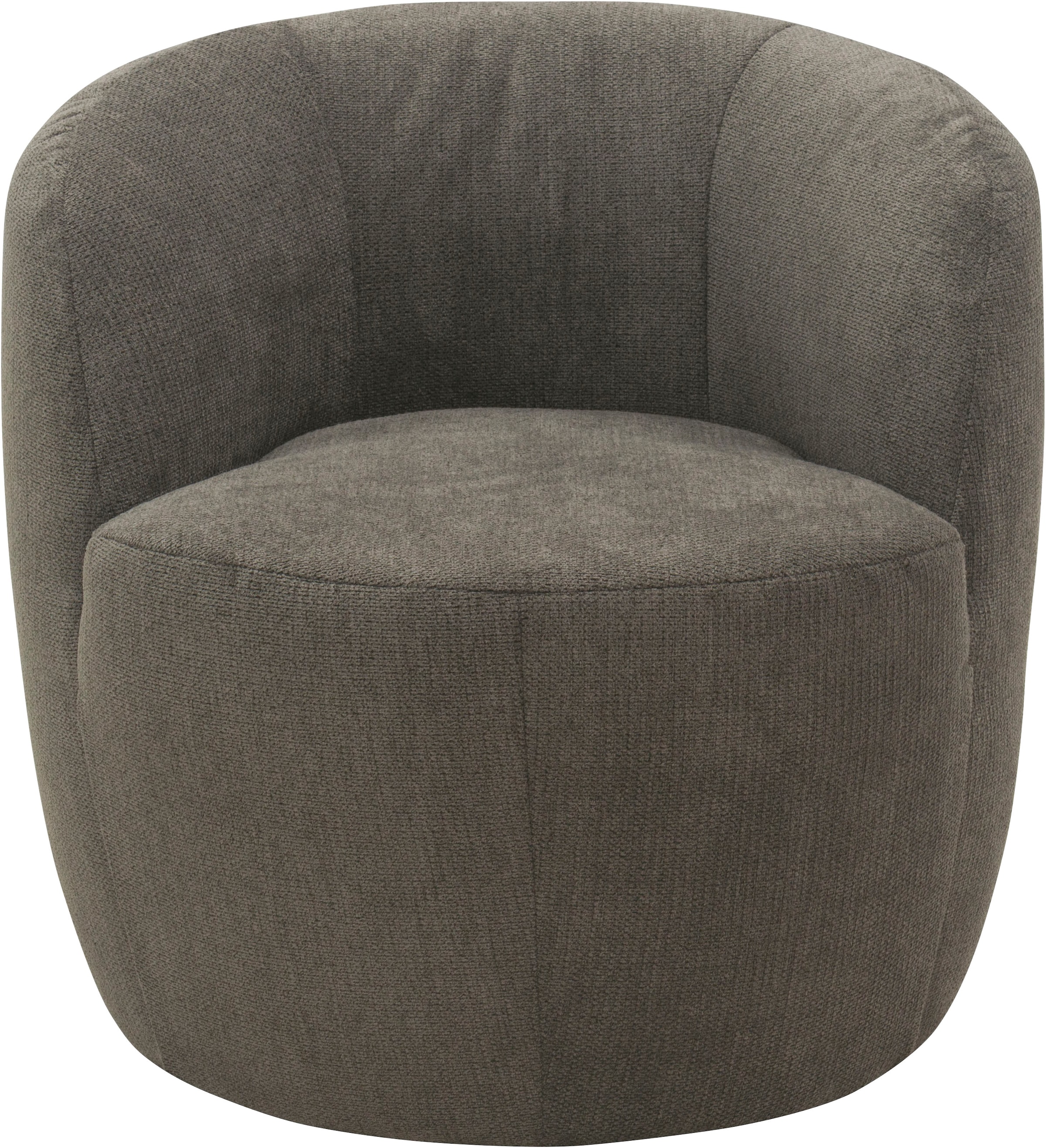 DOMO collection Sessel »Obidos moderner Loungesessel« Struktur weich, schlammfarben