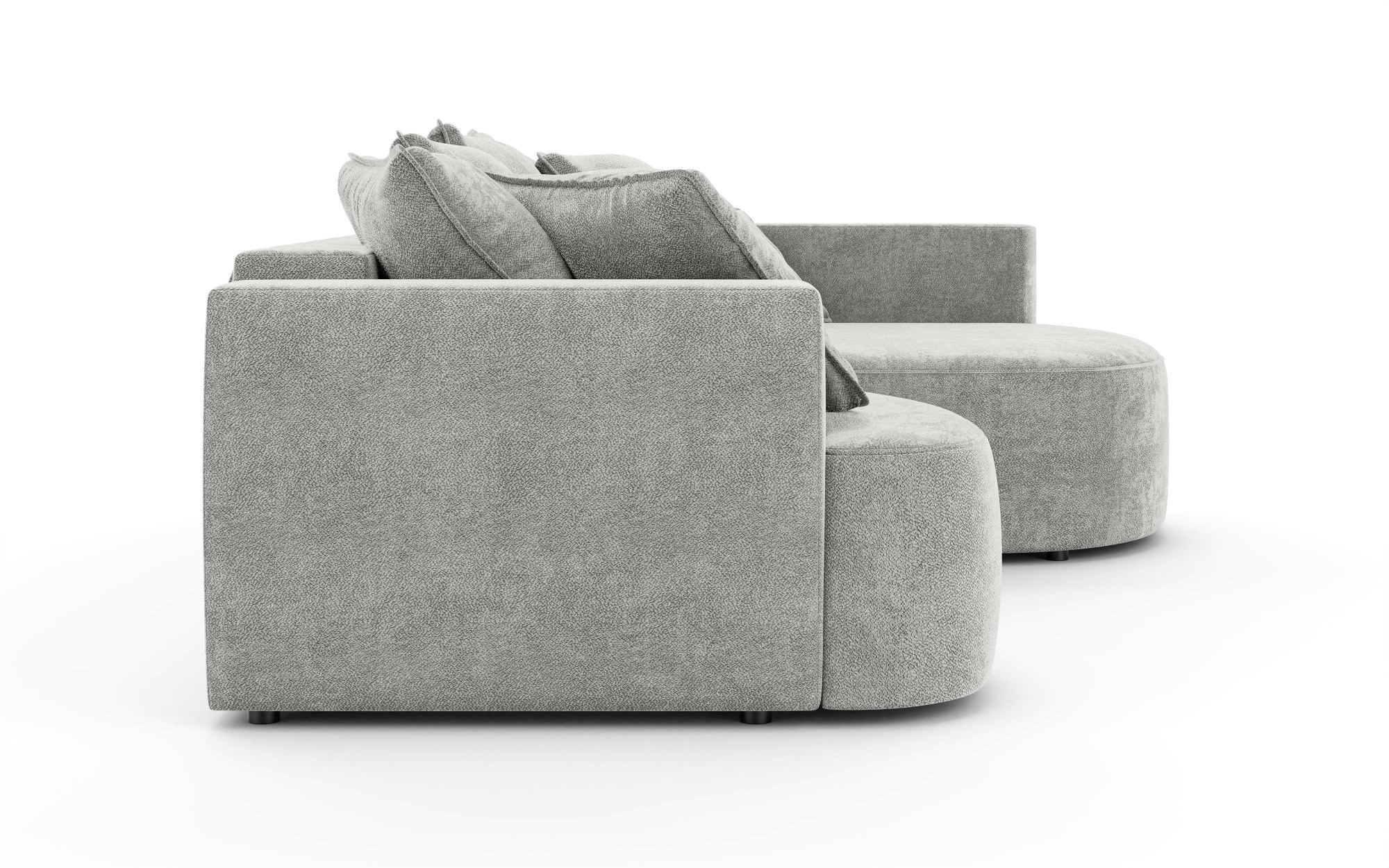 Home affaire Ecksofa »Kahekili, Schlafsofa mit Bettkasten, Masse B/T/H: 255/181/90/ cm« L-Form mit Wellenunterfederung, 7 Rückenkissen und 2 Zierkissen