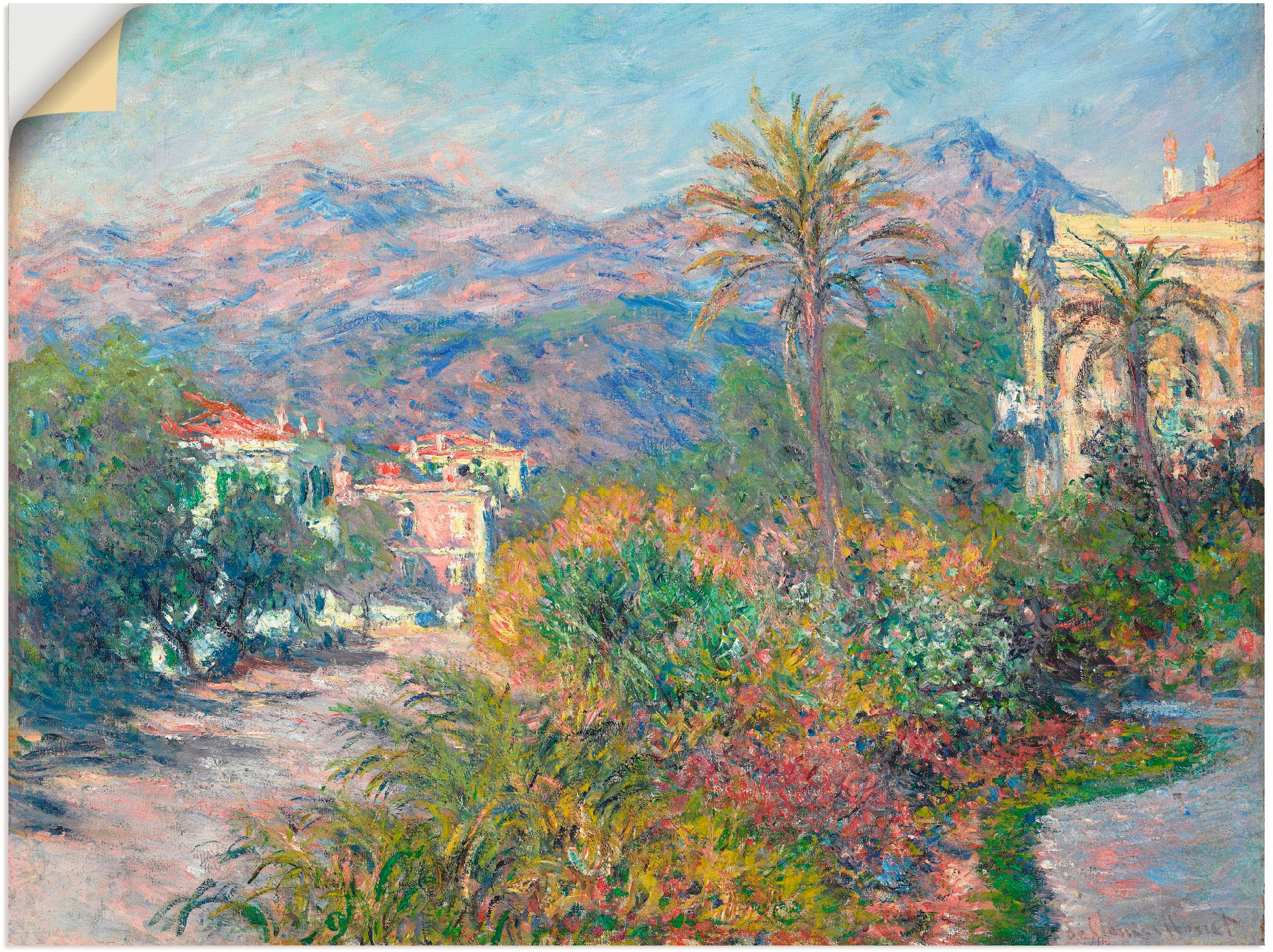 Wandbild »Strada Romana in Bordighera. 1884«, Europa, (1 St.), als Leinwandbild,...