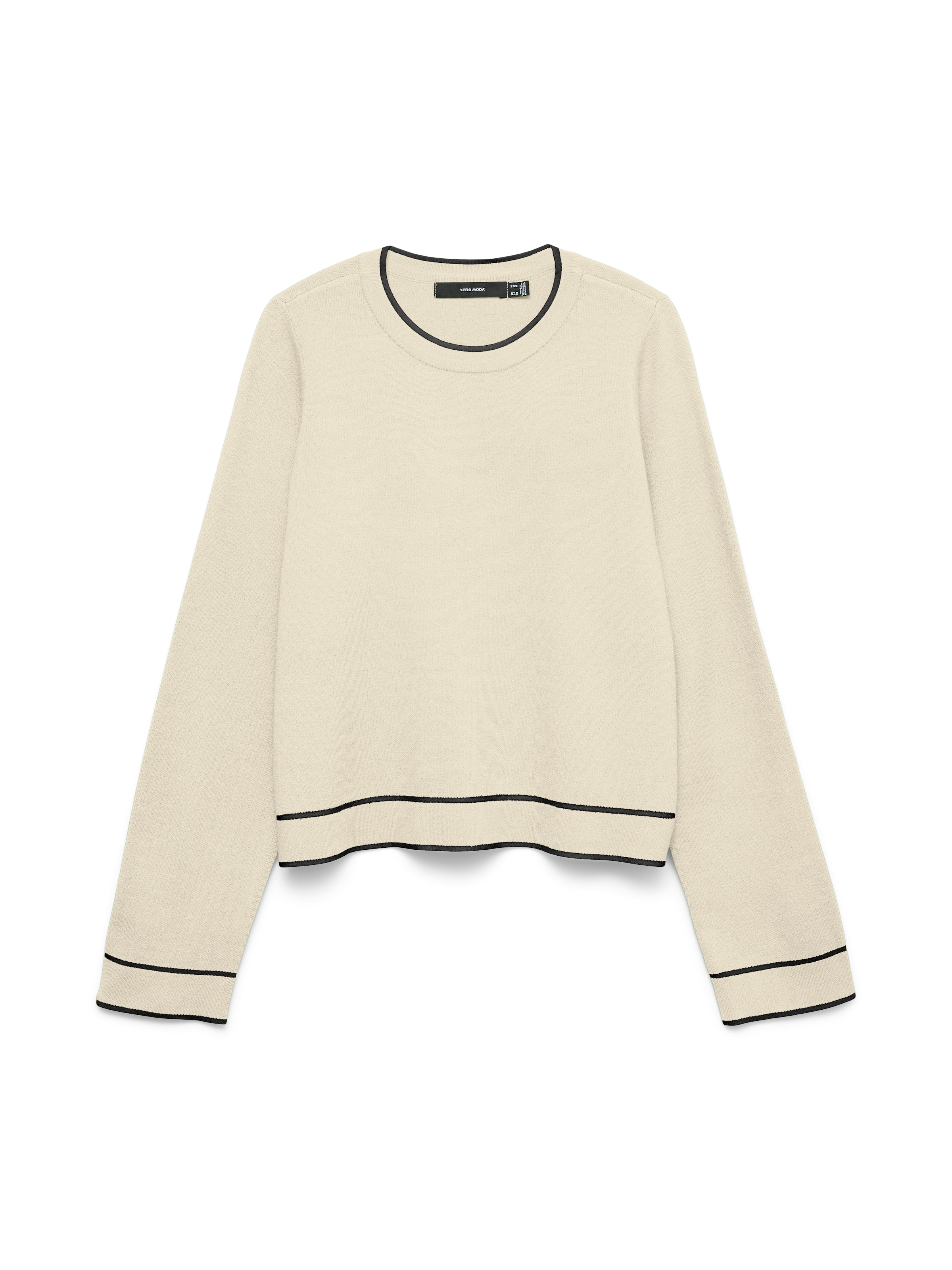 Vero Moda Strickpullover »VMGOLD LS O-NECK DOUBLE CONTRAST PULL«