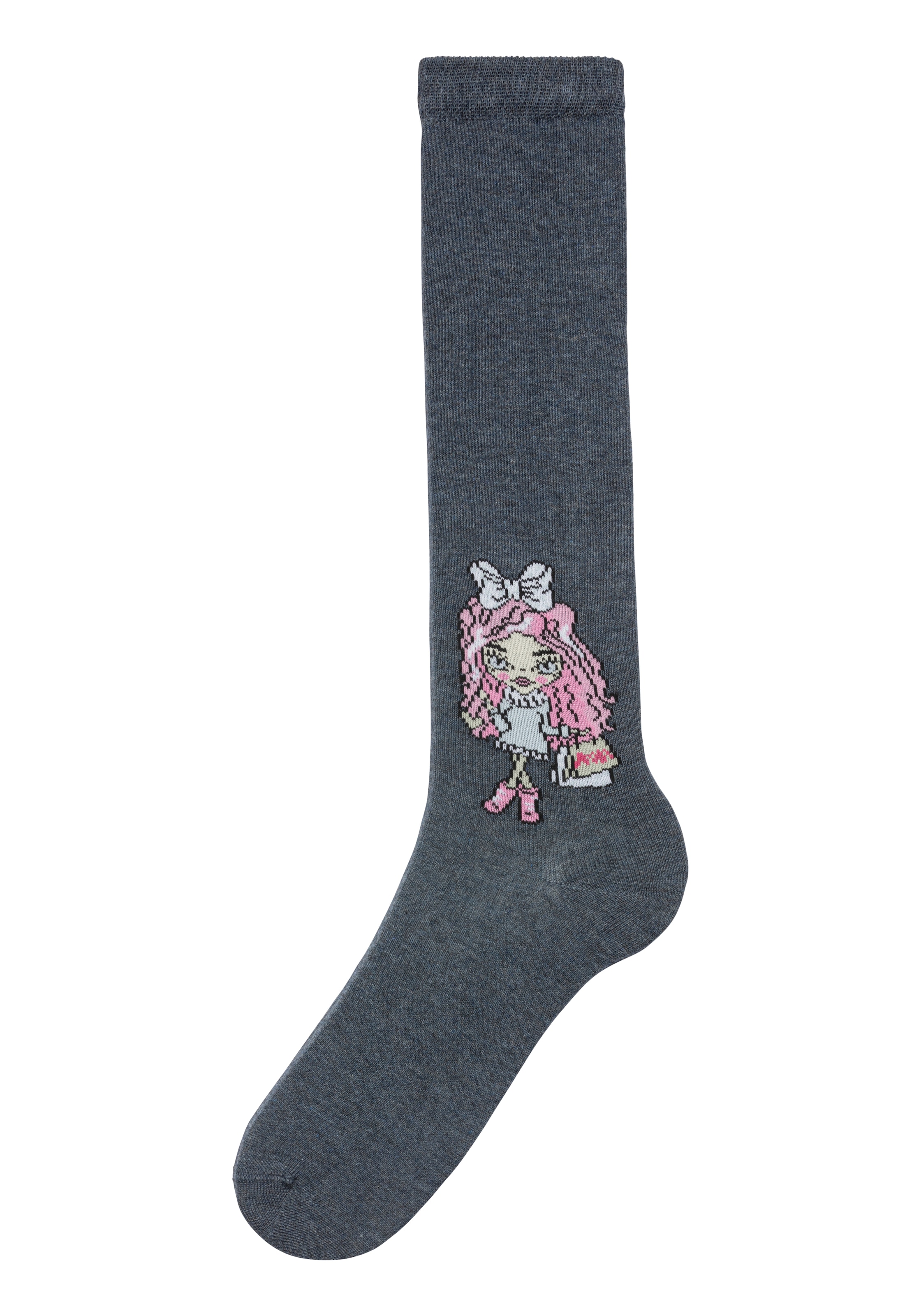 H.I.S Kniestrümpfe, (Packung, 5 Paar), mit eingestricktem Motiv