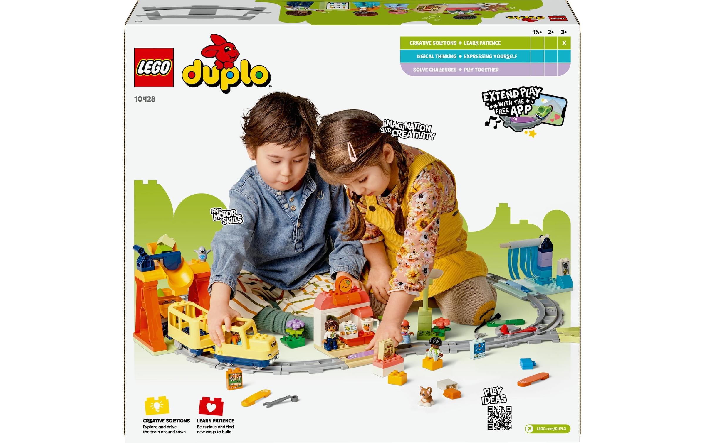 LEGO® Spielbausteine »DUPLO® Grosse interaktive Eisenbahn 10428«, (103 St.)