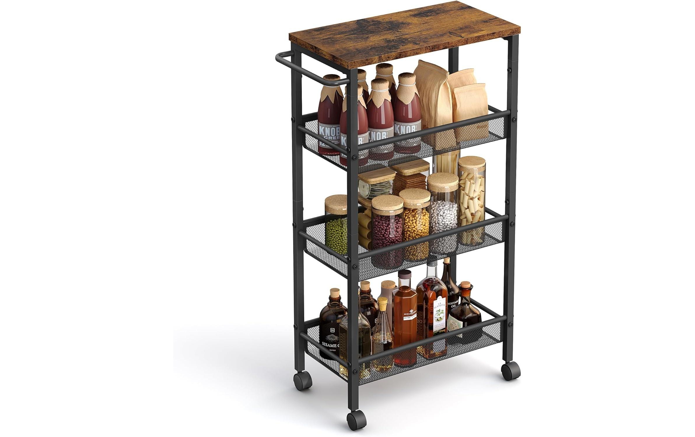 VASAGLE Chariot à roulettes »Industrial 45.4 x 77 x 13 cm«