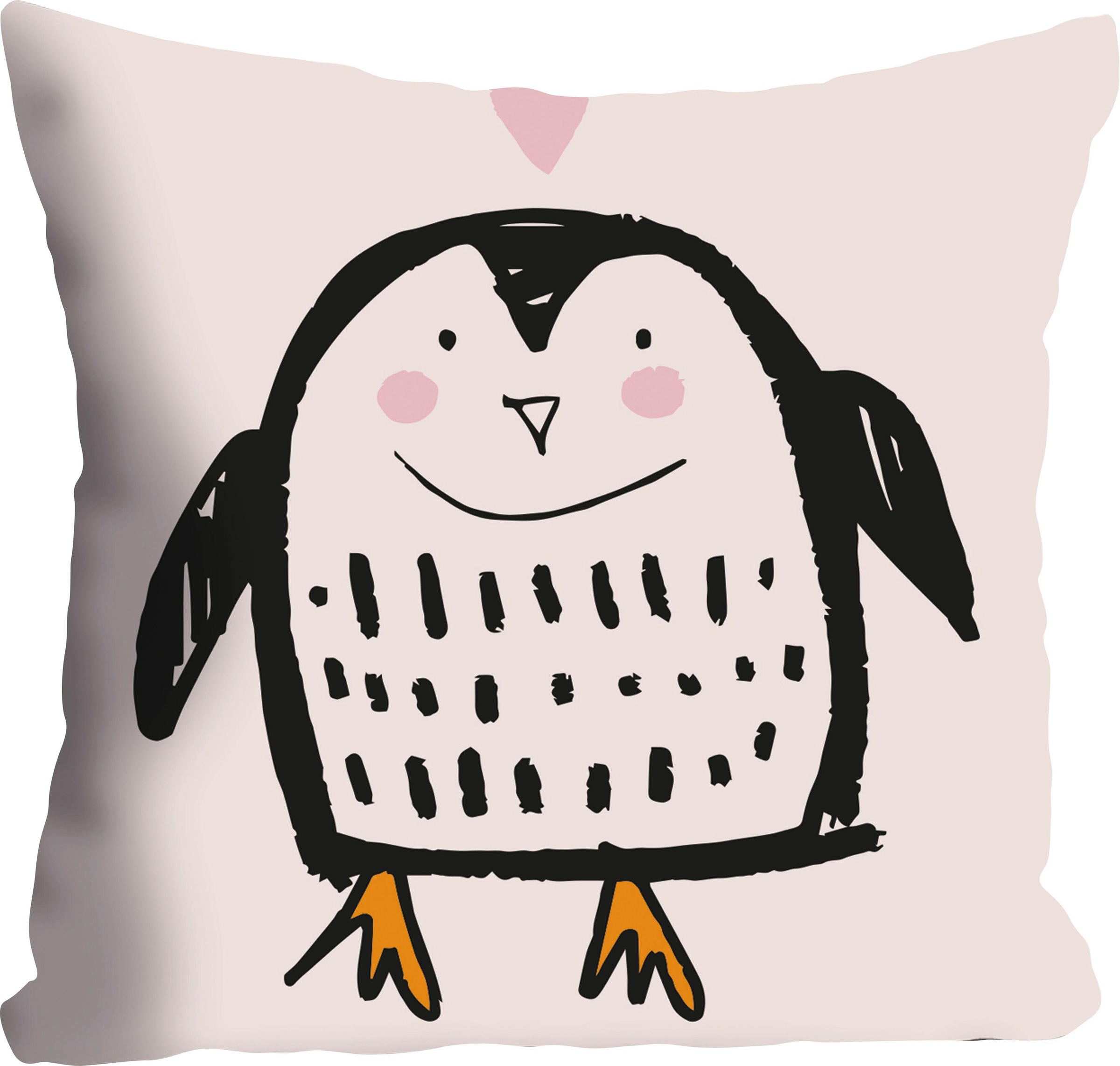 Image of queence Dekokissen "Pinguin" Kissenhülle ohne Füllung, 1 Stück