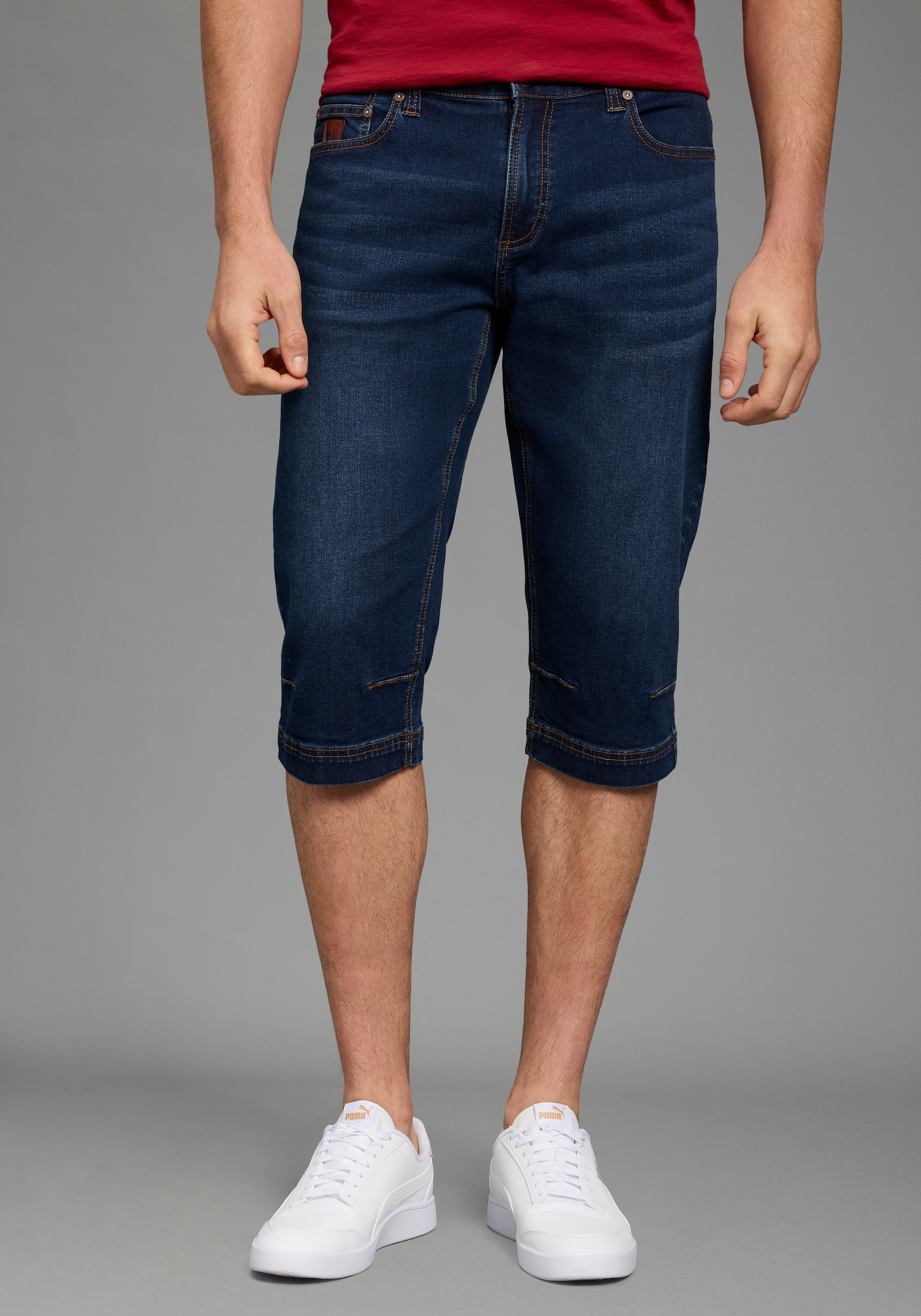 Image of Bruno Banani Jeansbermudas "Hutch-Bermuda" Straight-Fit, normale Leibhöhe, aus elastischem Denim-Material