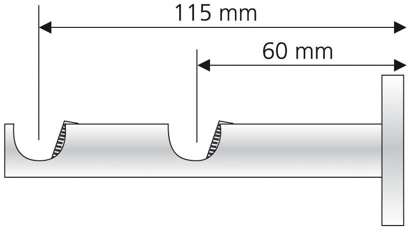 Liedeco Doppelträger, (1 kaufen Ø für 16 mm St.), Gardinenstangen