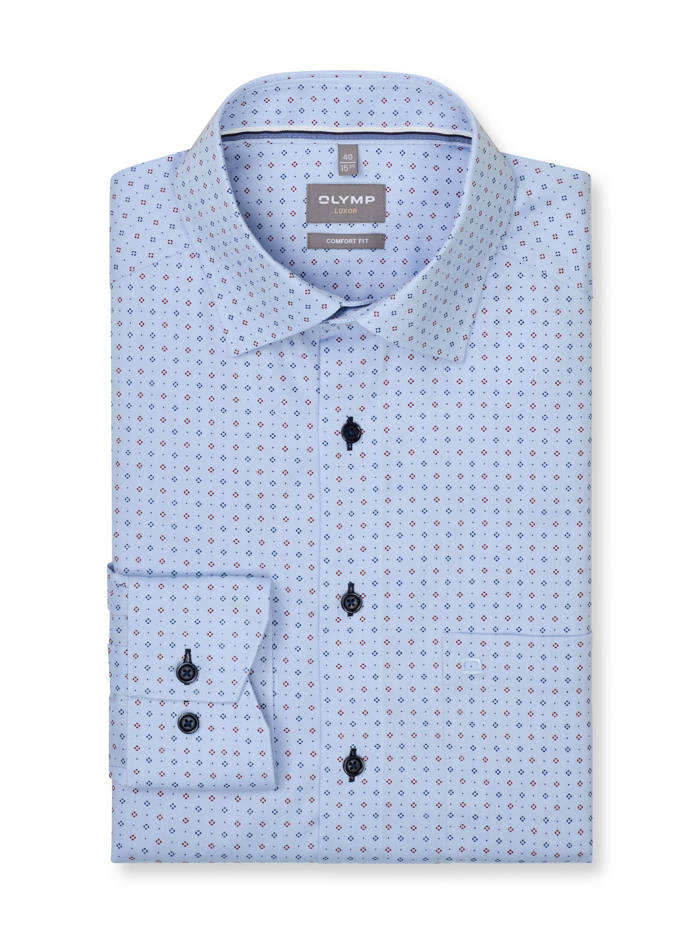 OLYMP Chemise à manches longues »Luxor« chemise business, coupe comfort fit, col Under-Button-down