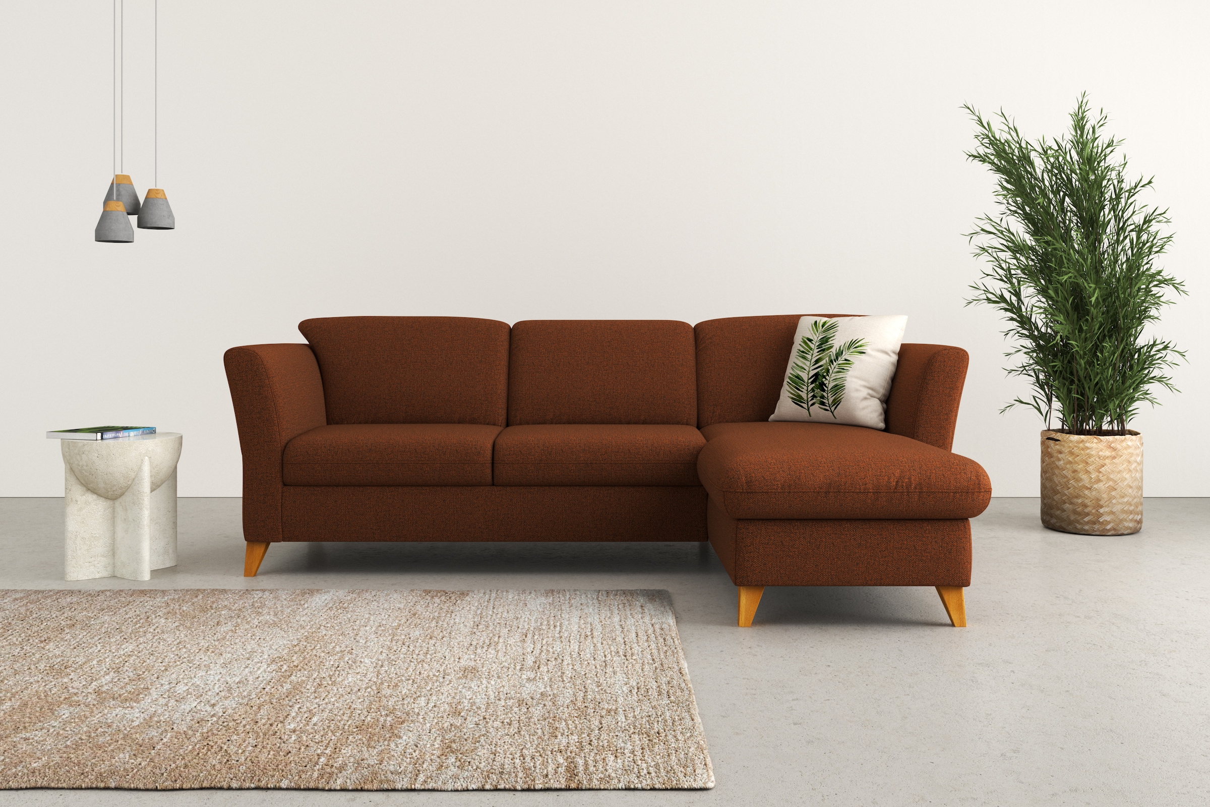 Home affaire Ecksofa »Trelleborg L-Form«, Federkern-Polsterung, wahlweise mit Bettfunktion und Bettkasten