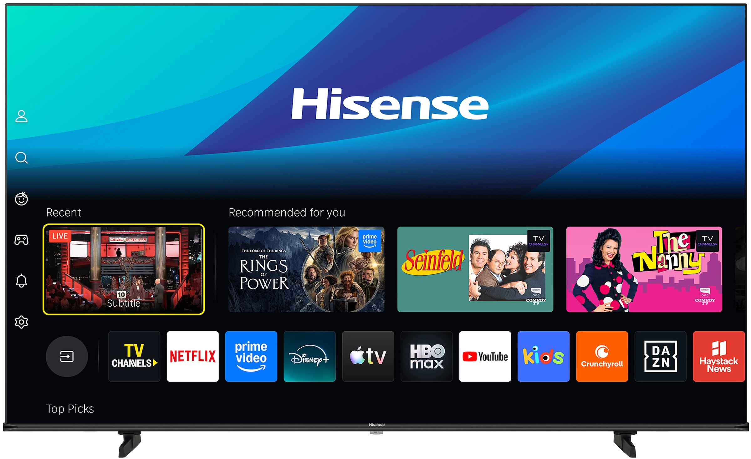 Hisense Téléviseur QLED »58E7S« 146 cm/58 ″