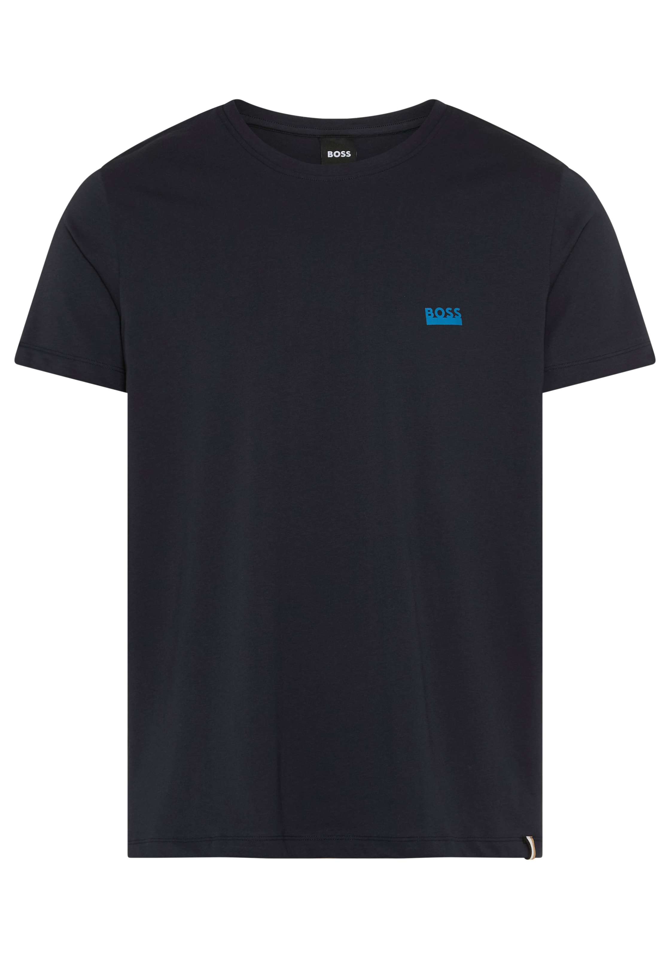 BOSS T-shirt col rond, jersey, petit logo, coupe régulière