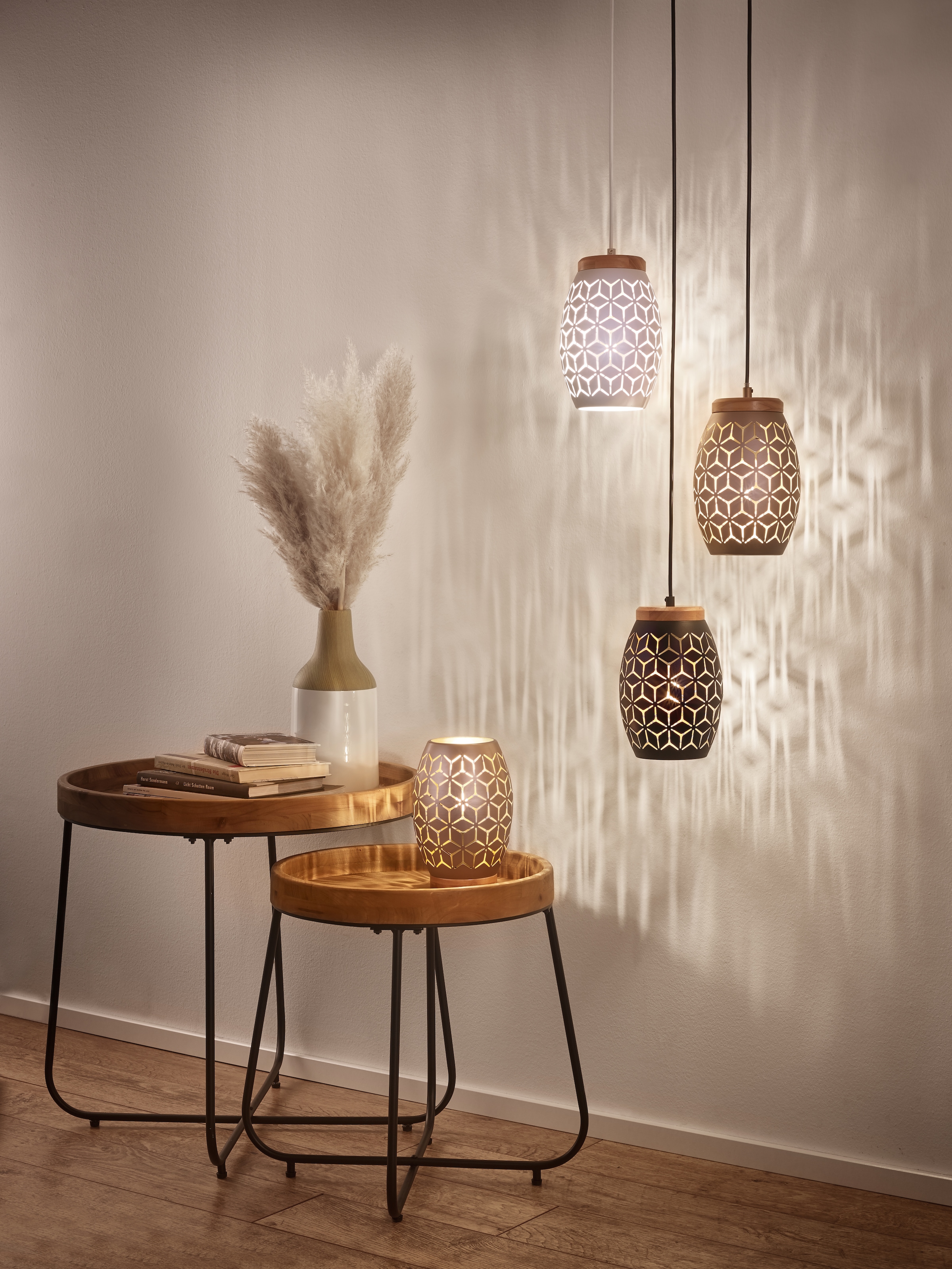 MIRRORS AND MORE Table d'appoint »Jette« 1 cuis tlg. plateau en bois massif de haute qualité