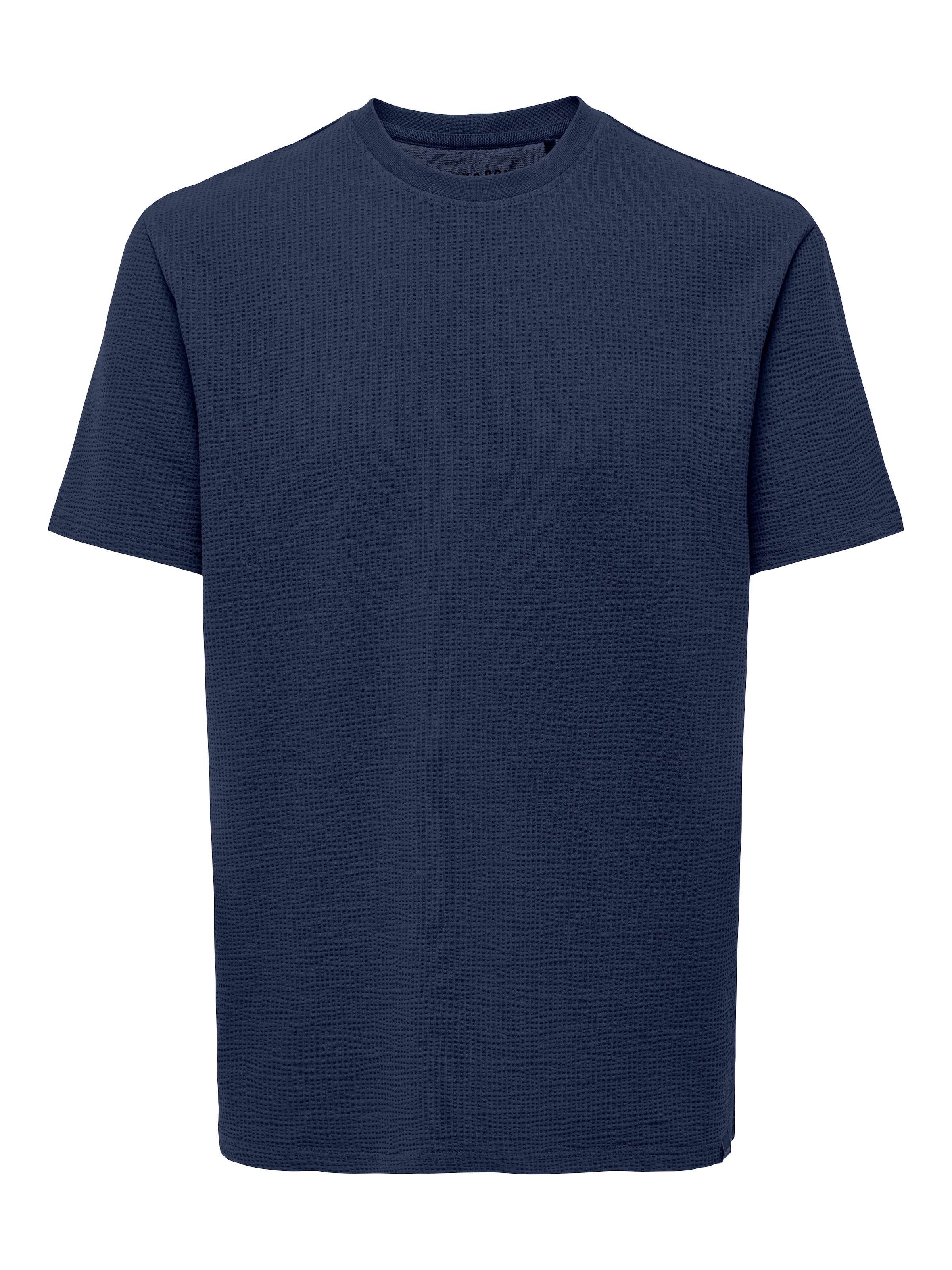 ONLY & SONS Rundhalsshirt »ONSKIAN LIFE REG SEERSUCKER SS TEE NOOS«