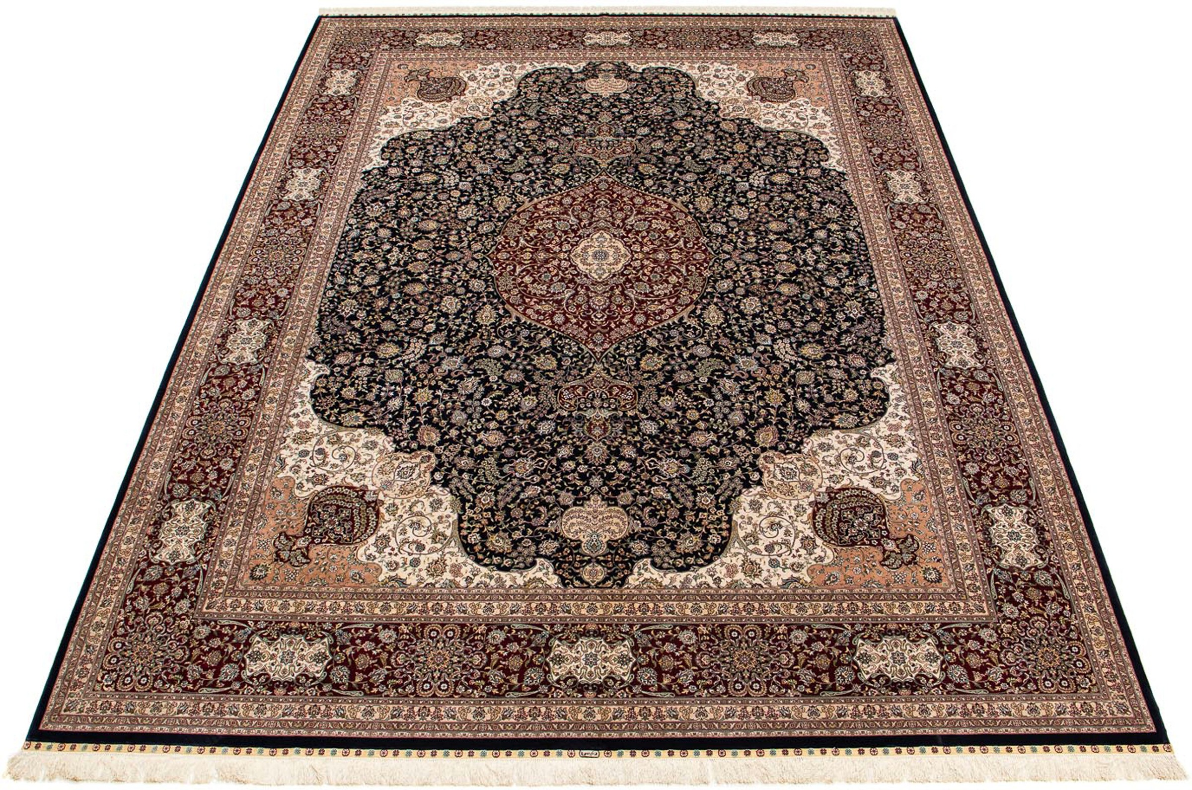 Image of morgenland Orientteppich »Hereke - 370 x 276 cm - dunkelrot«, rechteckig, 3 mm Höhe, Wohnzimmer, Handgeknüpft, Einzelstück mit Zertifikat bei Ackermann Versand Schweiz