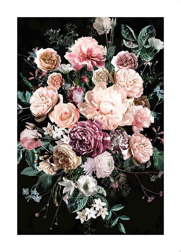Image of Komar Bild "Charming Bouquet" Blumen 1 Stk. tlg. Wandbild zur Dekoration - ohne Rahmen