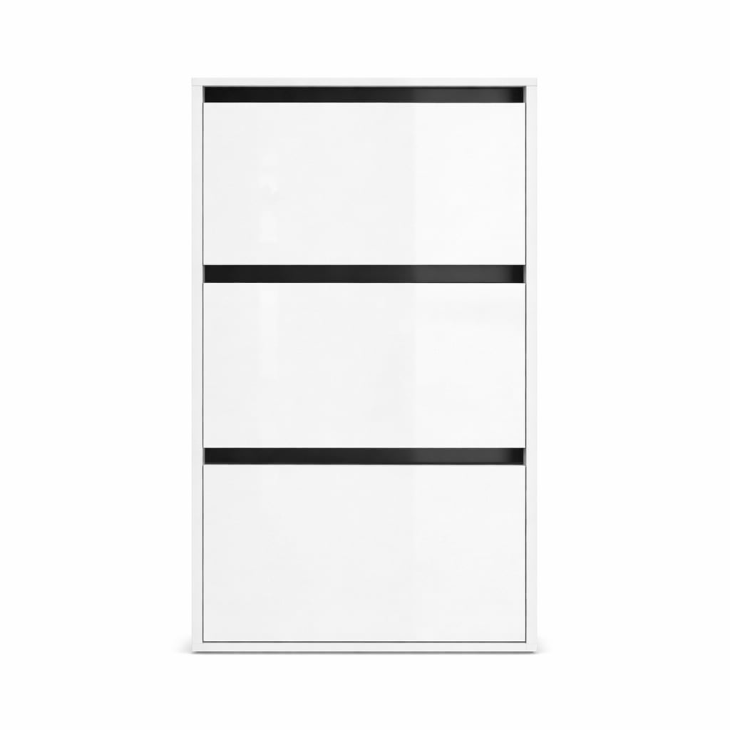 GOODproduct Schuhschrank »Locco, Schuhregal, Schuhkommode, Breite 50 cm« Schuhkipper, UV-lackiert, Hochglanz, grifflos, 3-türig