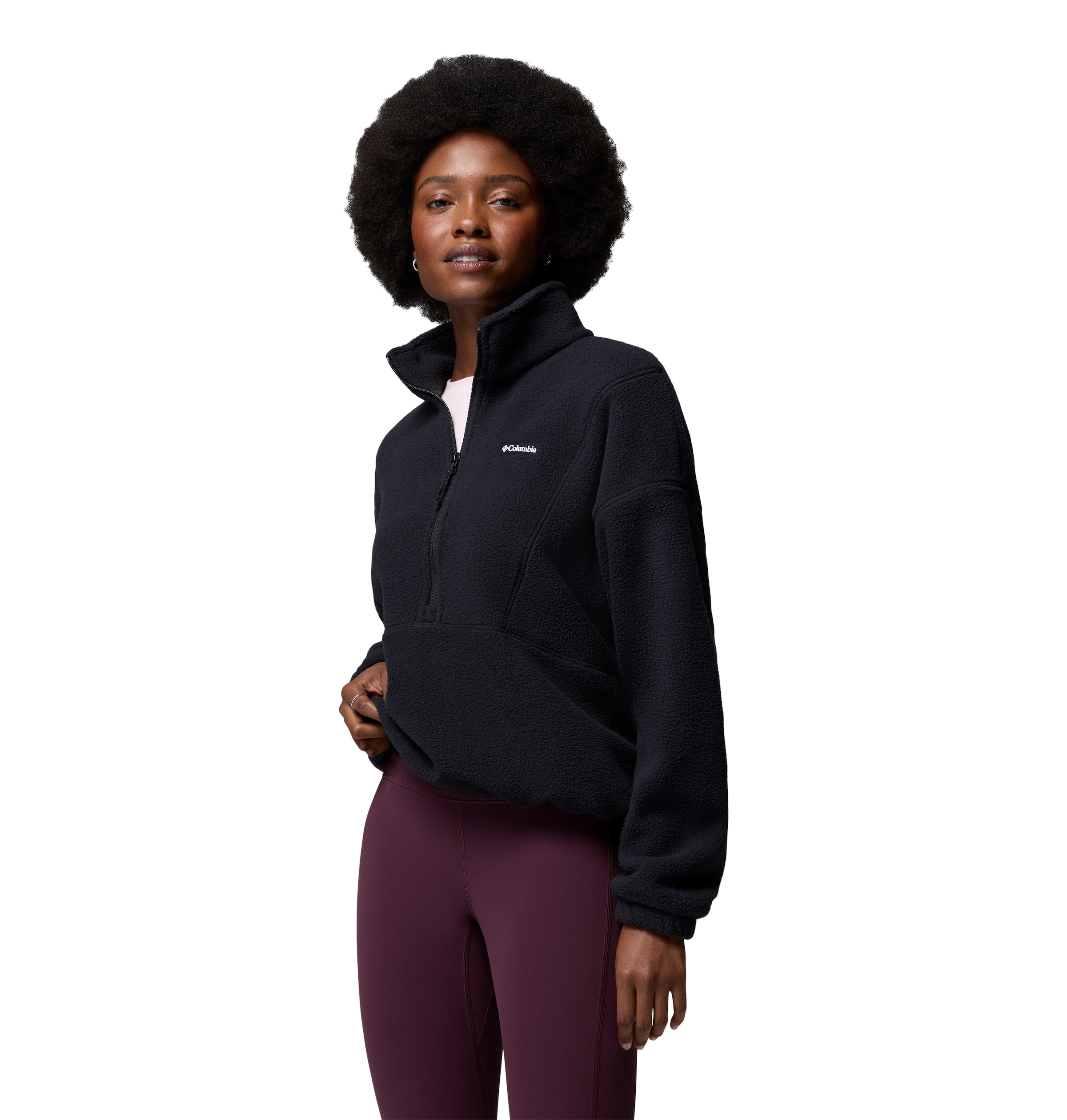 Columbia Pull en polaire »Timber Meadow MTR Fleece HZ«, déperlant, coupe-vent, manches longues, respirant
