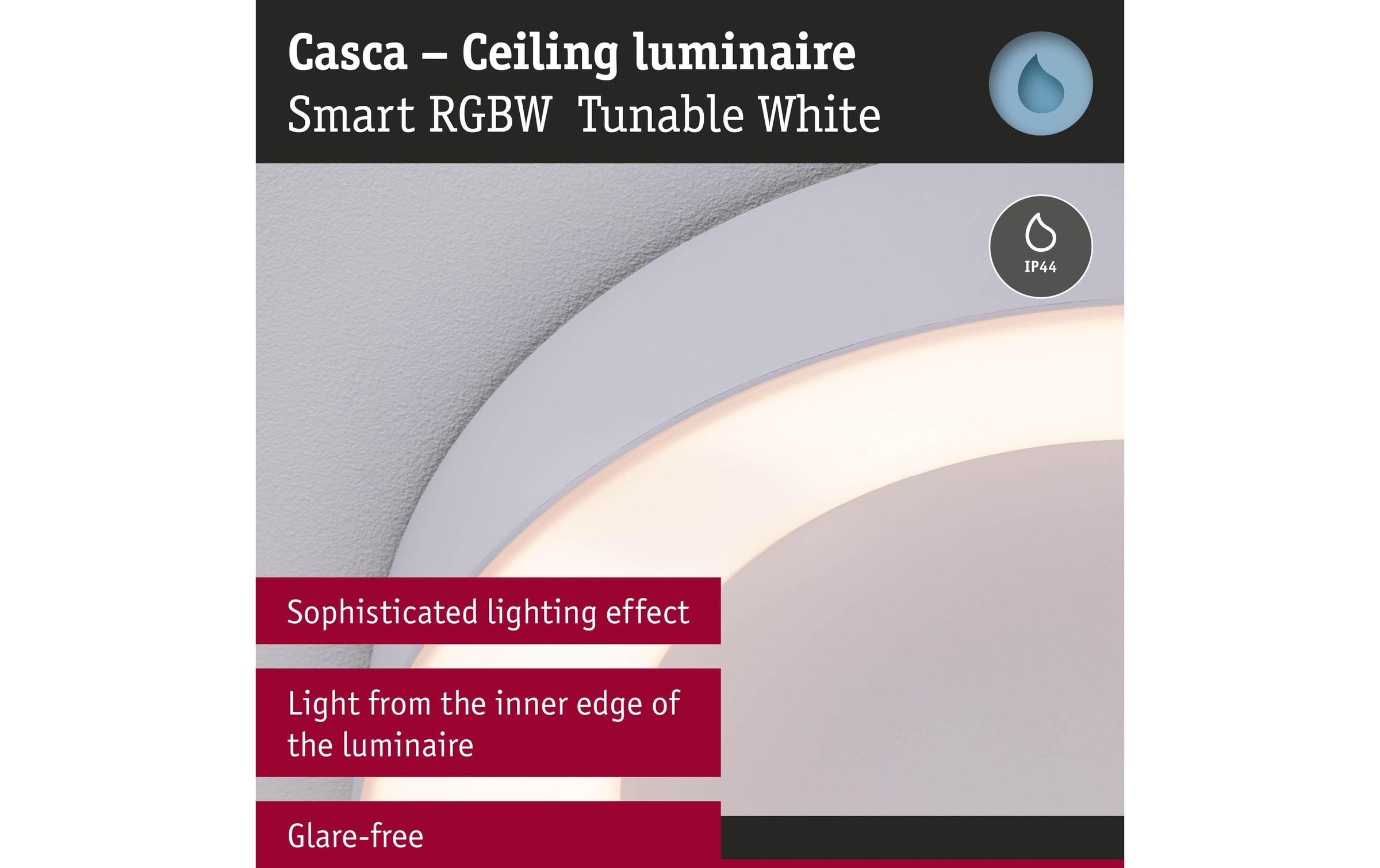 Paulmann Deckenleuchte »Deckenleuchte Casca IP44« LED-Modul RGB | warmweiss - kaltweiss