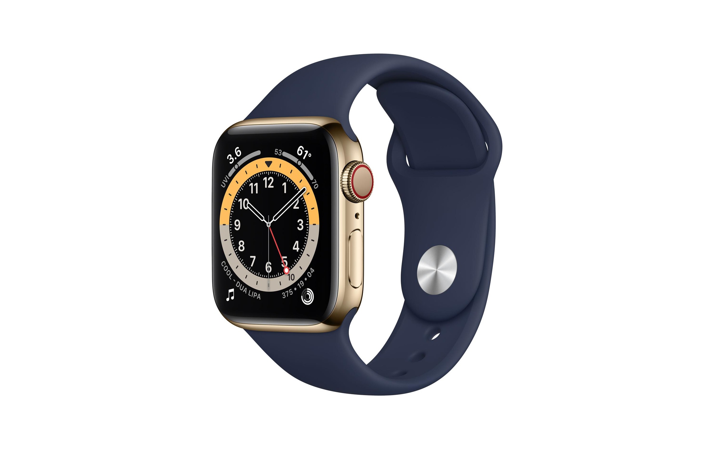 Image of Apple Smartwatch »Series 6, GPS Cellular, 40mm Edelstahl-Gehäuse mit Sportarmband«, (Watch OS MJXM3FD/A) bei Ackermann Versand Schweiz